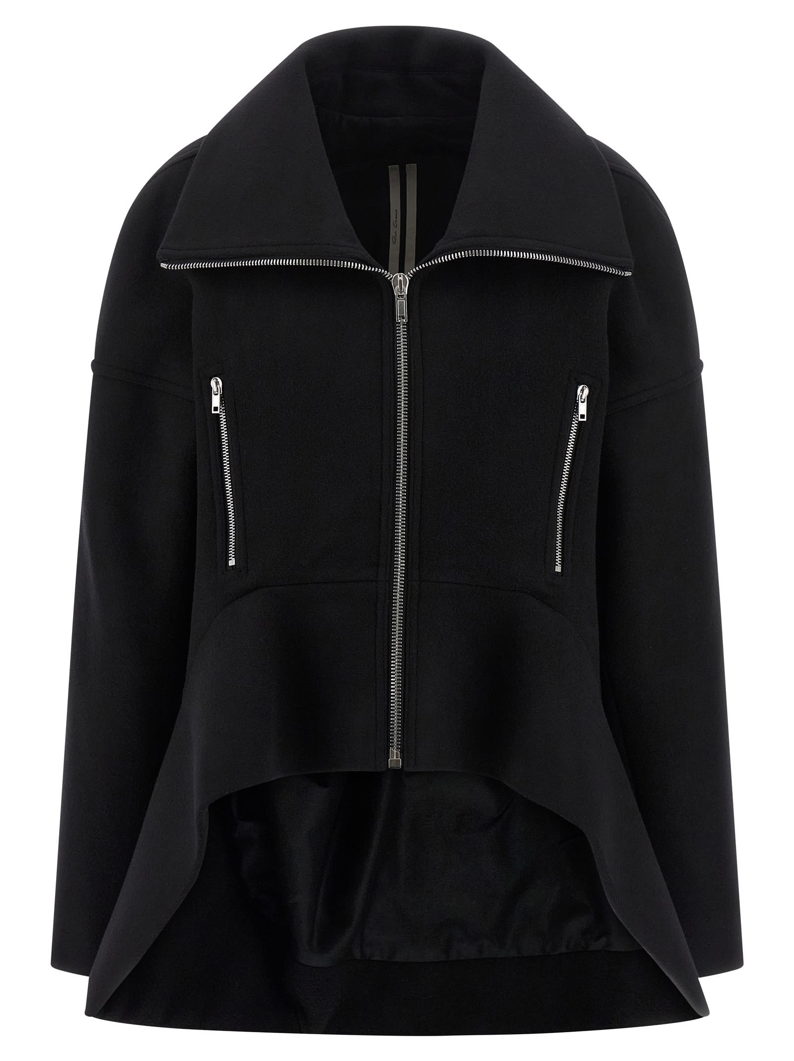Rick Owens Long-sleeved Casual Jacket In Black