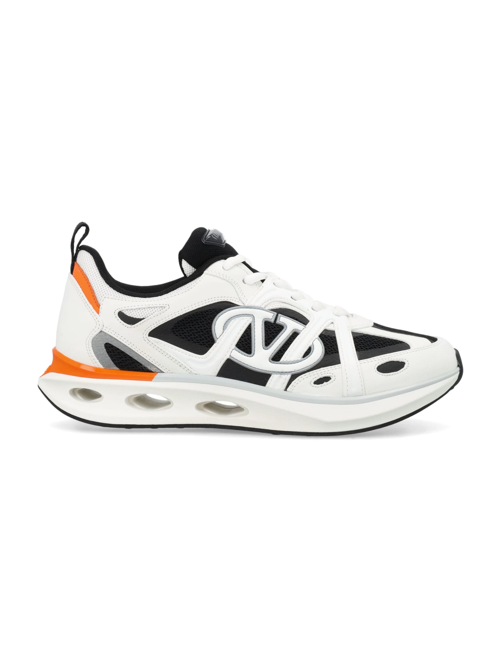 Shop Valentino Easy Jog Vlogo Sneakers In Bianco Orange Blue