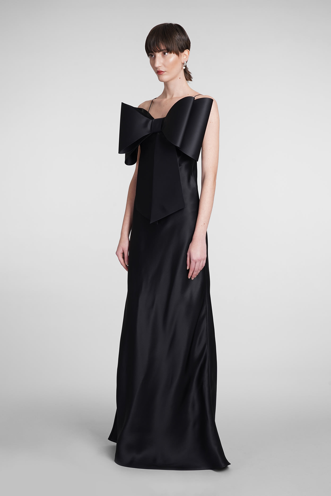 Shop Mach &amp; Mach Dress In Black Silk