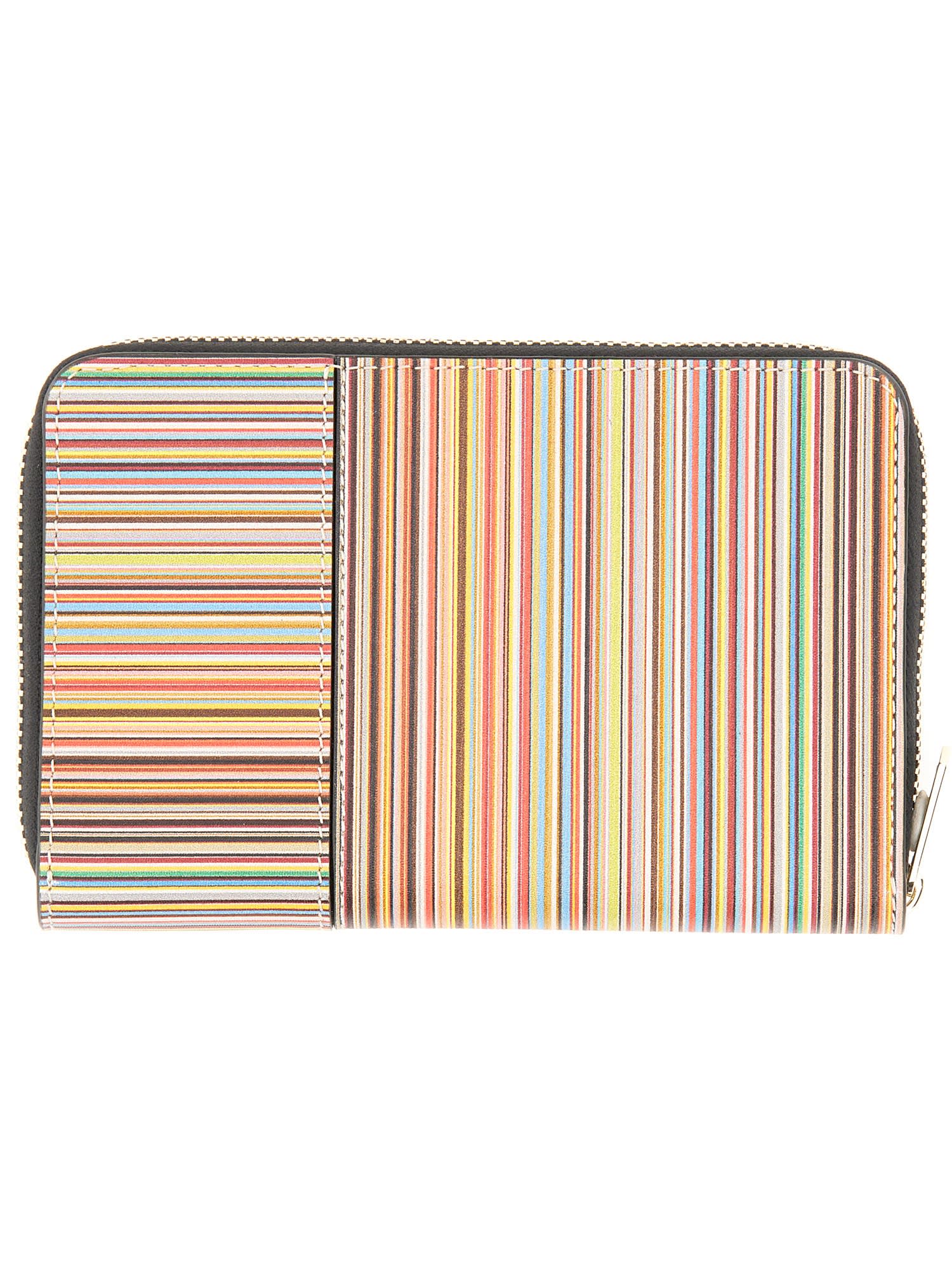 Shop Paul Smith Zipped Wallet In Multicolour