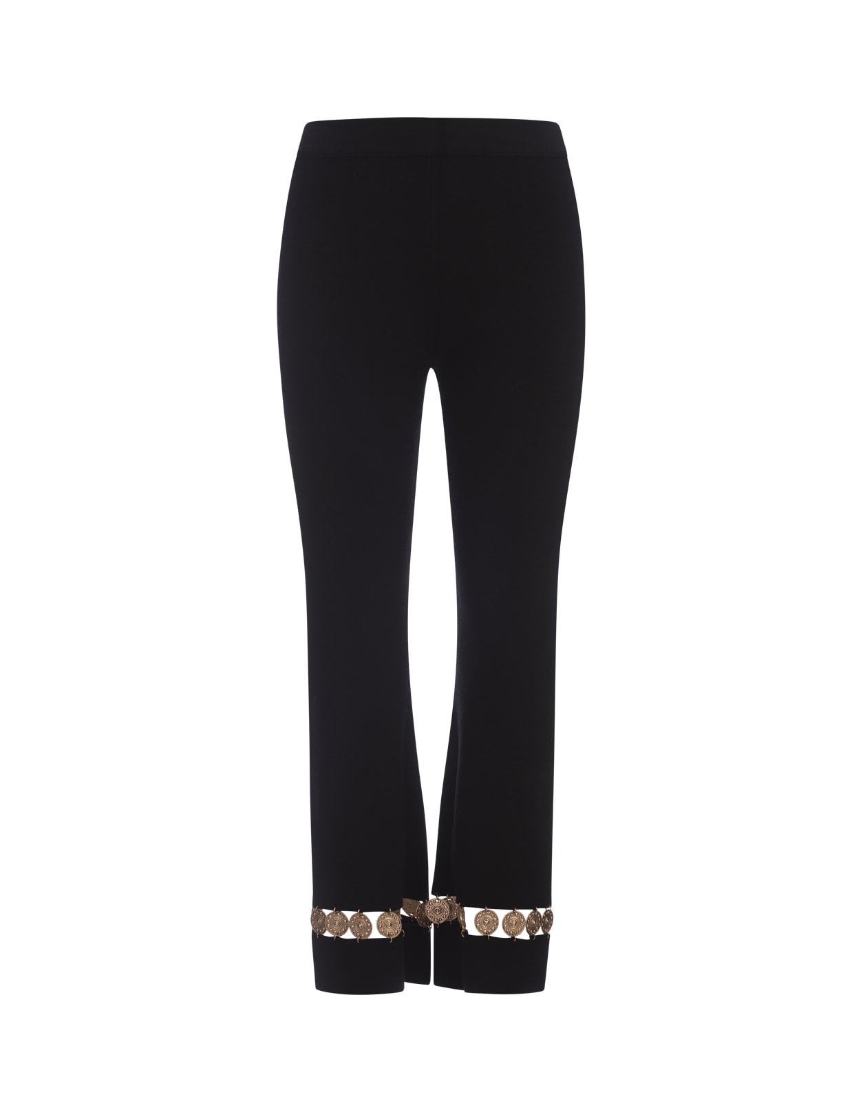 Black Knitted Trousers With Medals