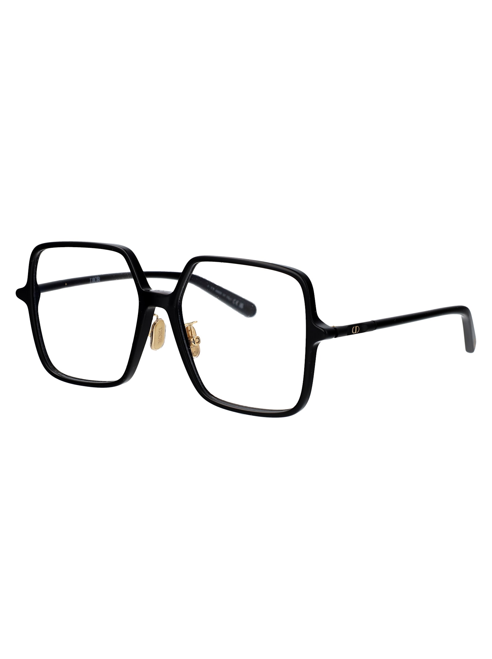 Shop Dior Mini Cd O S7f Glasses In 1100 Black/other