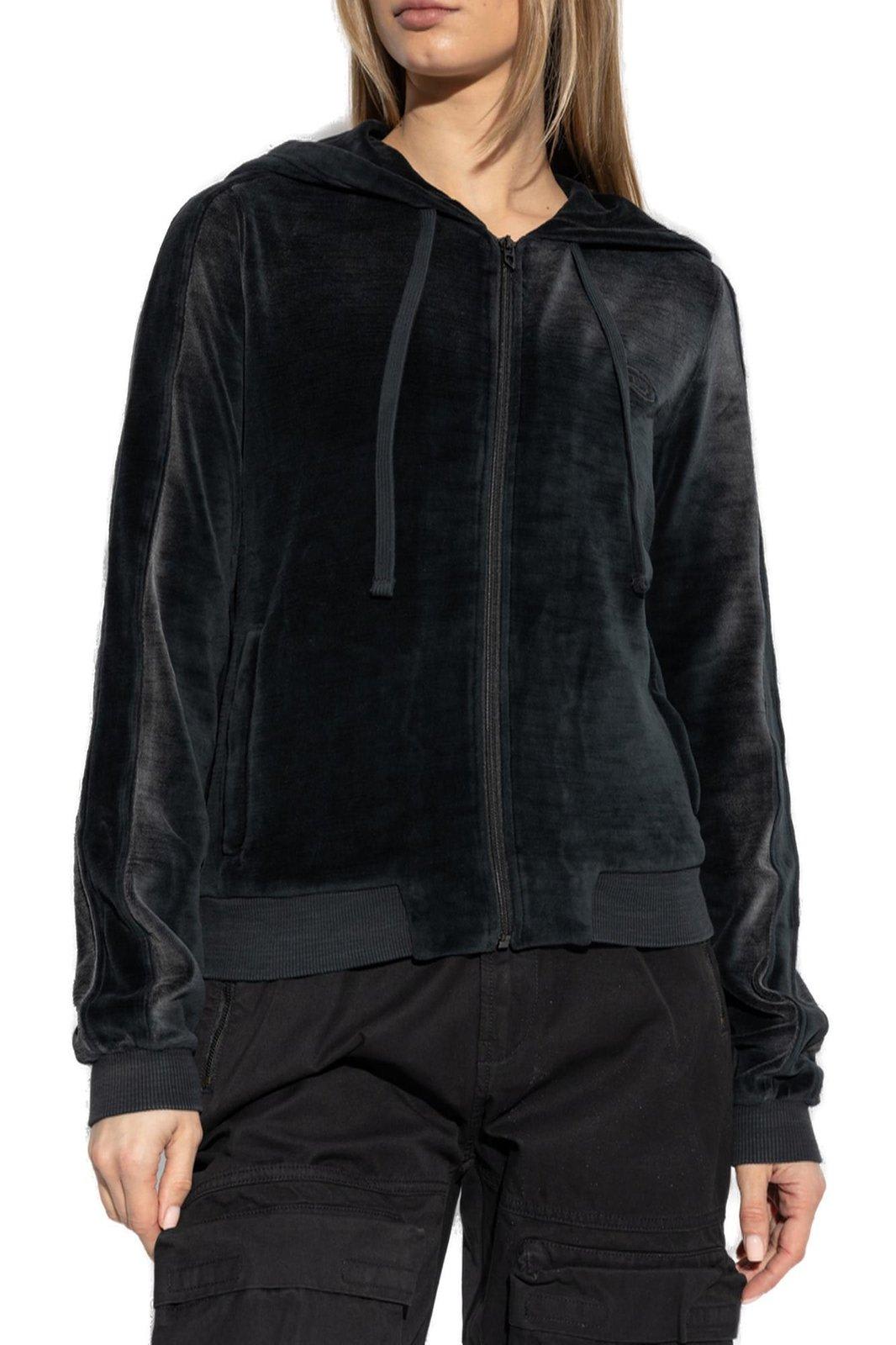 Diesel F-ely-q1 Zipped Hoodie In Nero