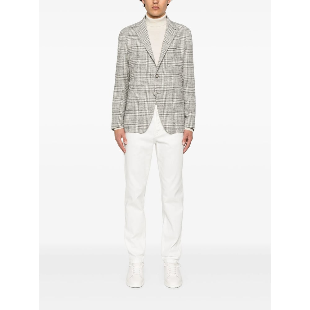 Tagliatore Fabric Jackets In Gray