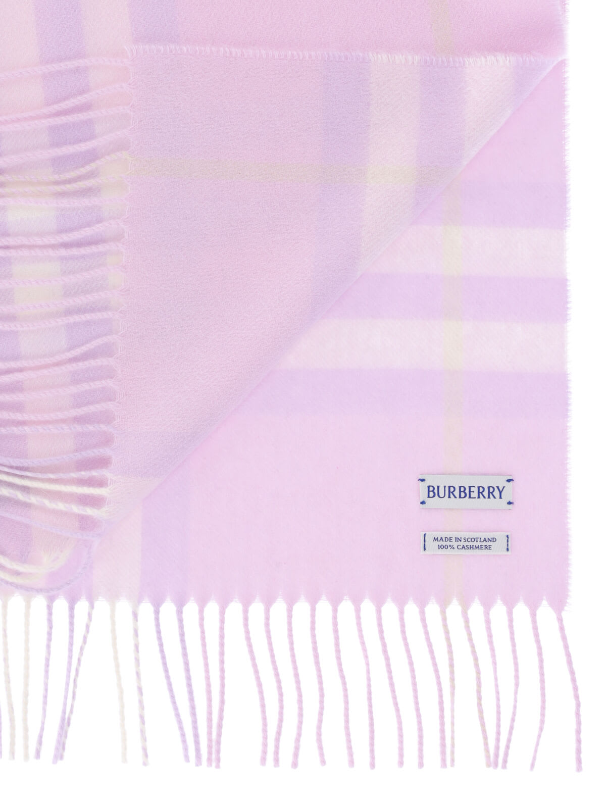 Burberry Embroidered Cashmere Scarf In Pink
