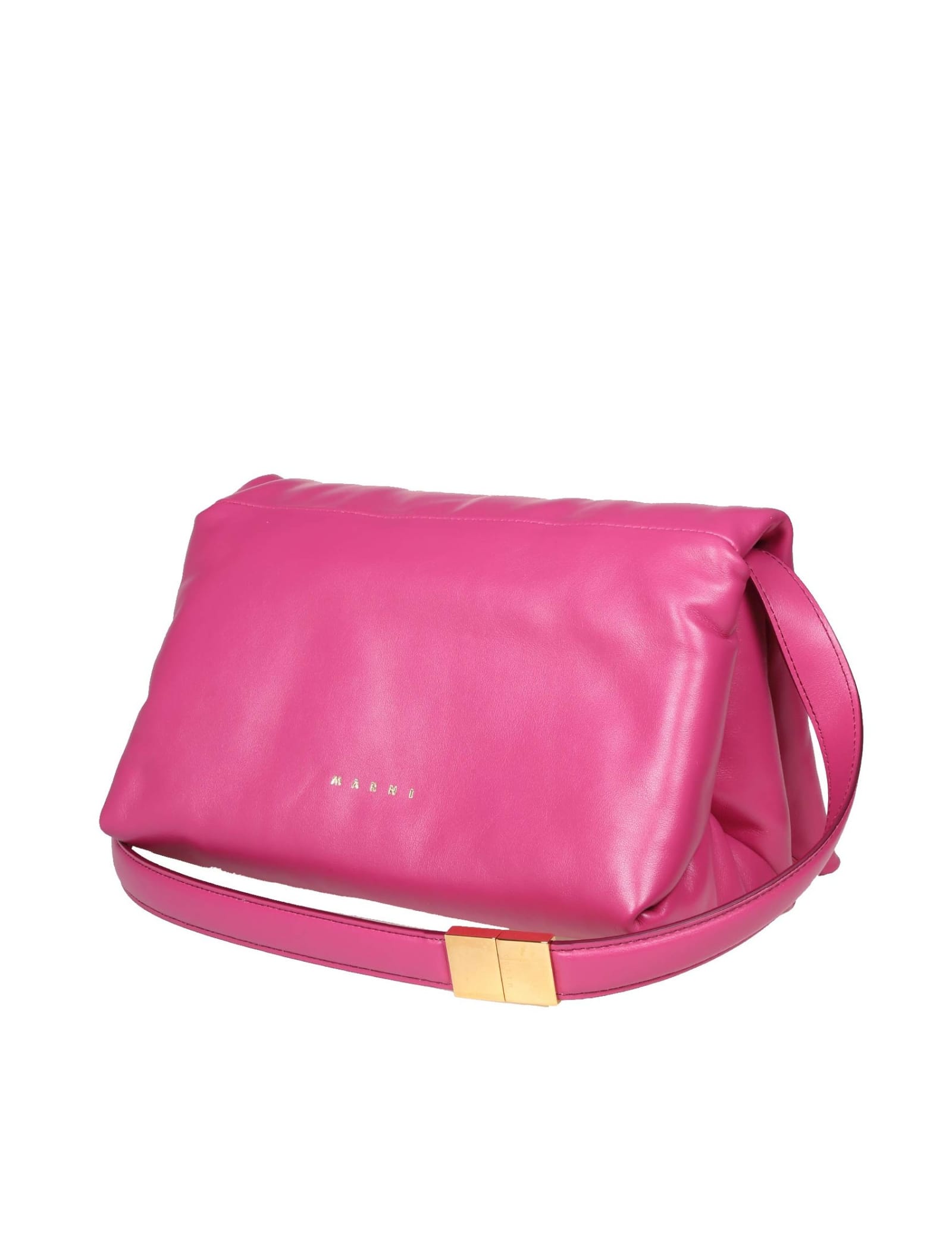 Pink Leather Prisma Shoulder Bag