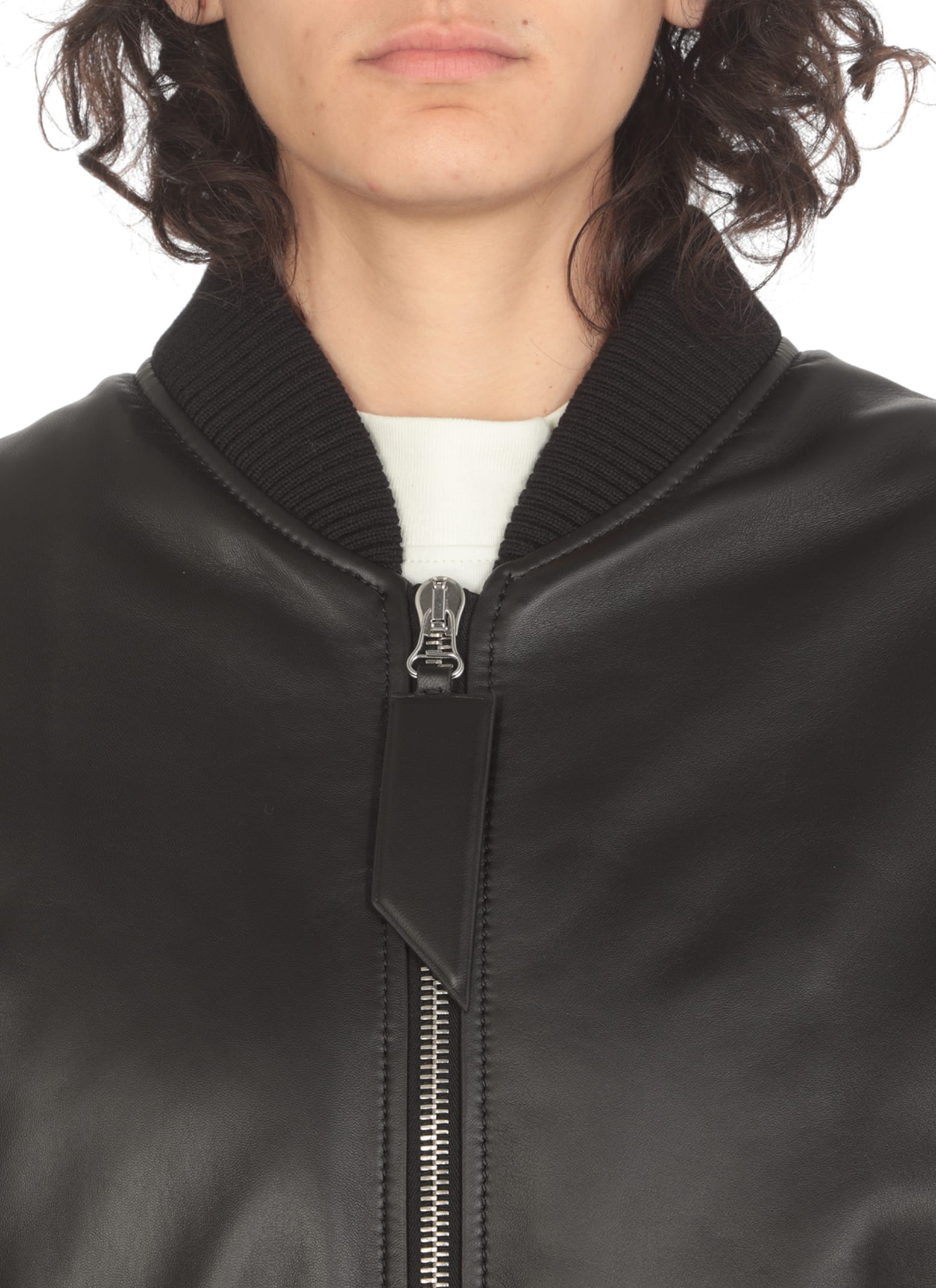 Shop Attico Anja Bomber Jacket In Black