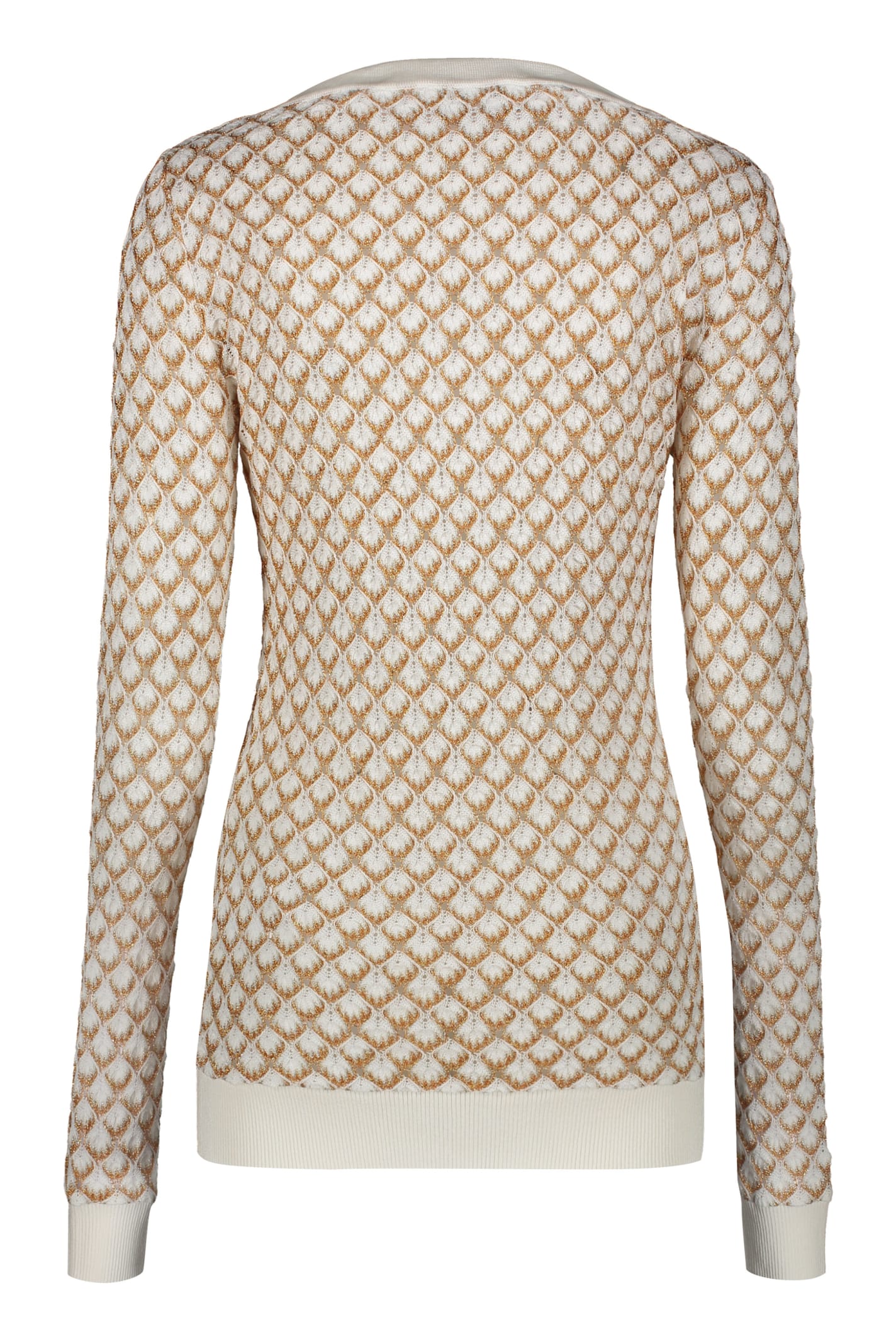 Shop Missoni Long Sleeve Sweater In White