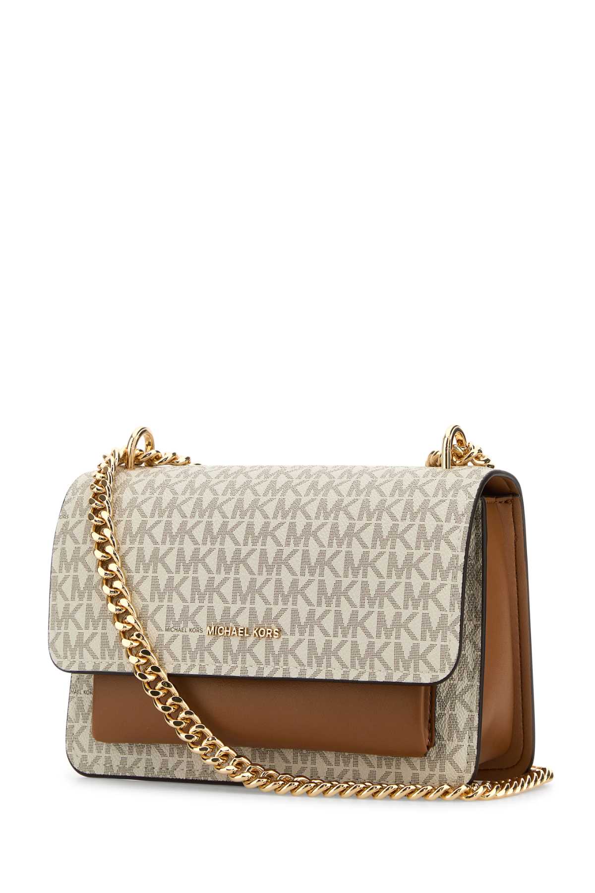 Michael Kors Printed Canvas And Leather Claire Shoulder Bag