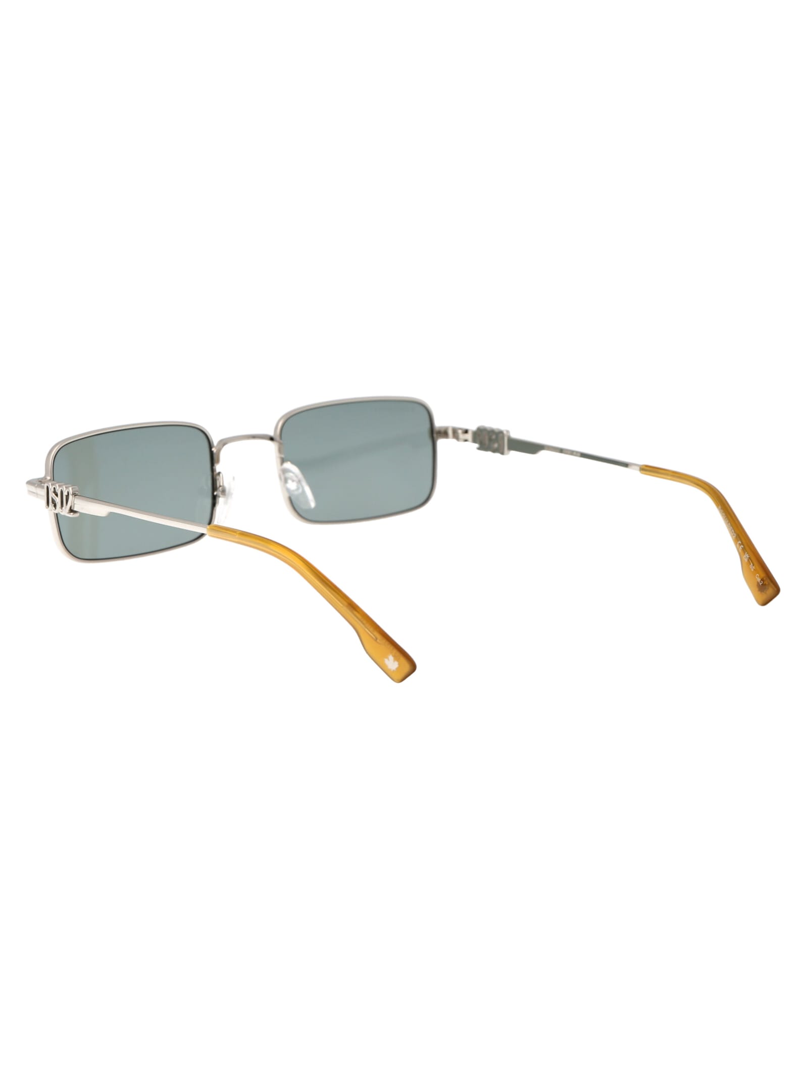 Dsquared2 Palladium Green Metal Sunglasses In Brown