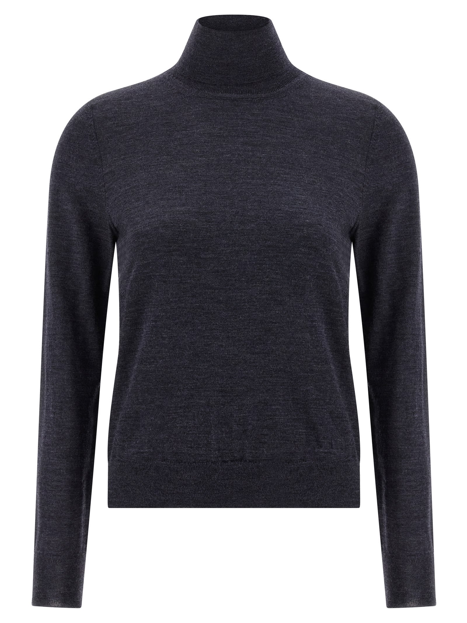 Maison Margiela Wool Turtleneck Sweater Sweaters And Cardigans Blue In Blue