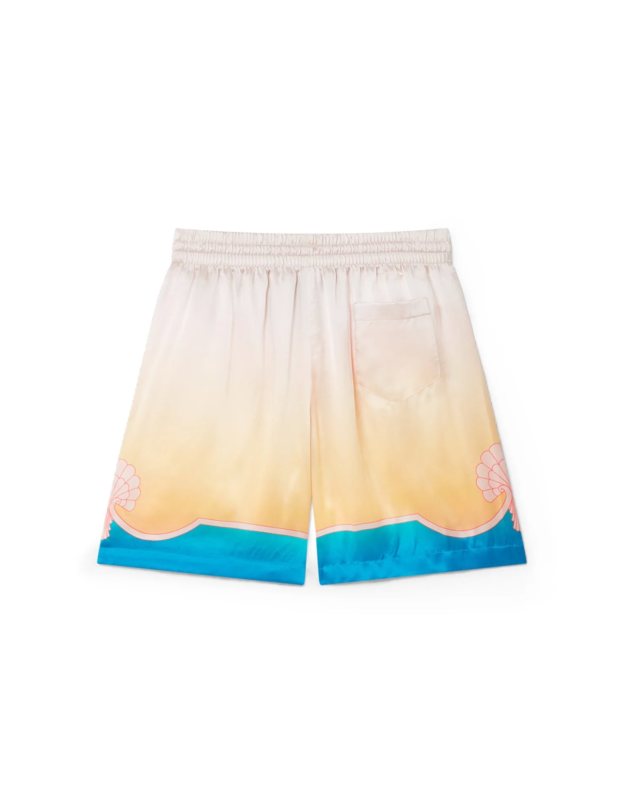 Shop Casablanca Larc Coloré Silk Shorts In Multicolour