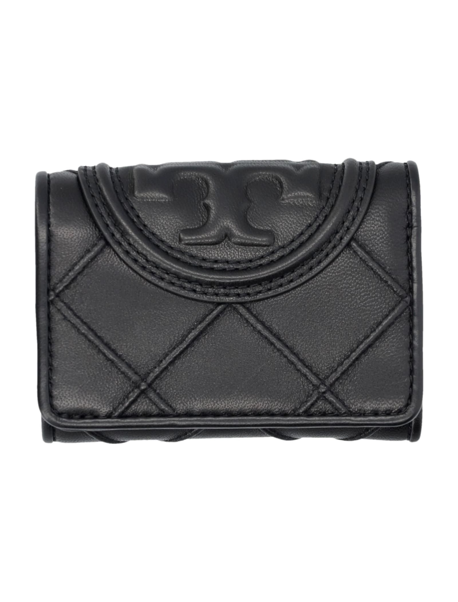 Shop Tory Burch Fleming Small Wallet In Black