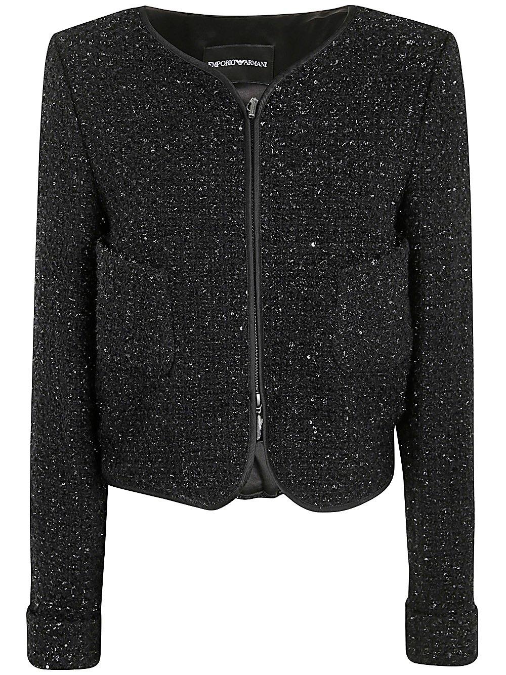 Lurex Sequinned Zipped Jacket