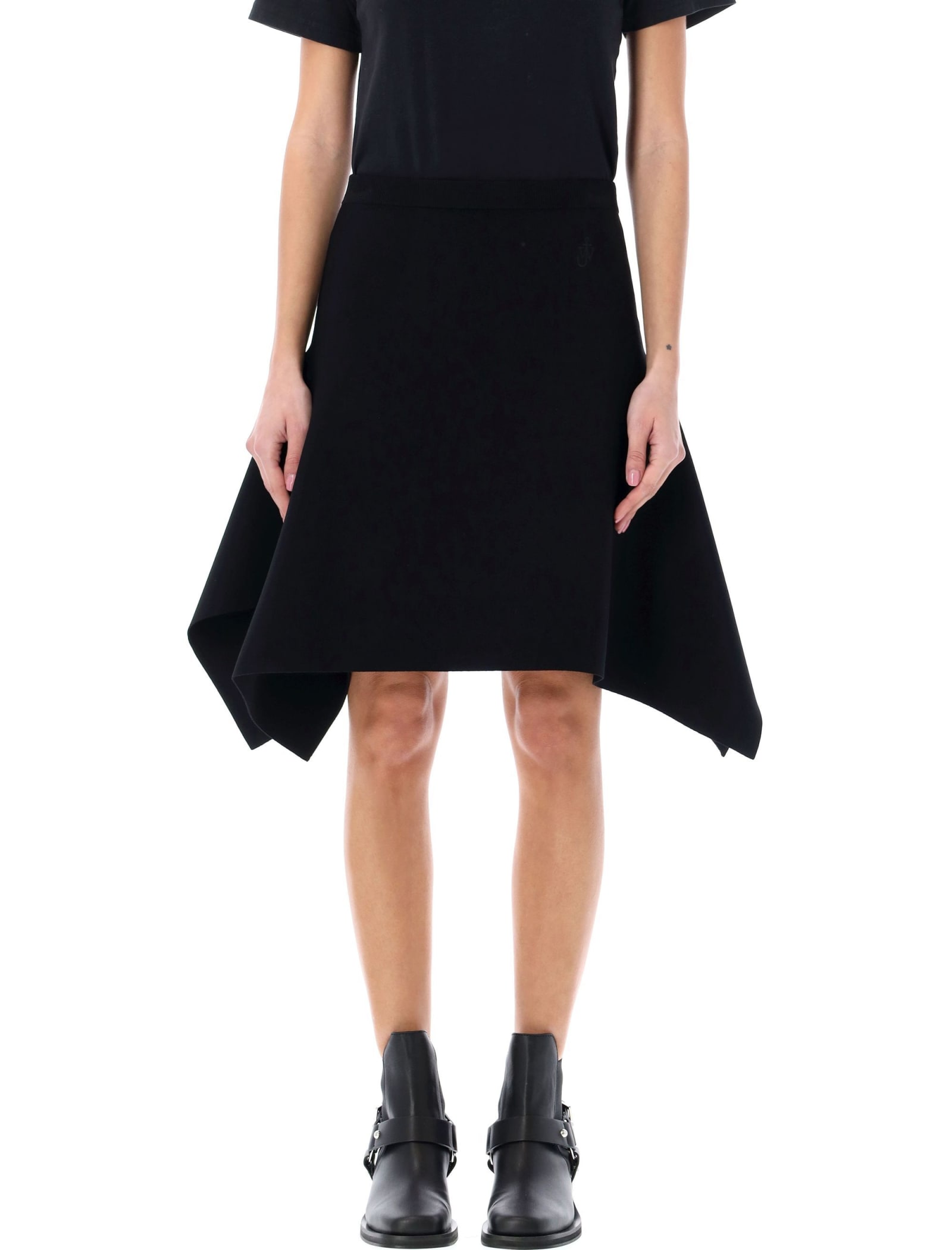 Shop Jw Anderson Squared Hem Skirt In Black