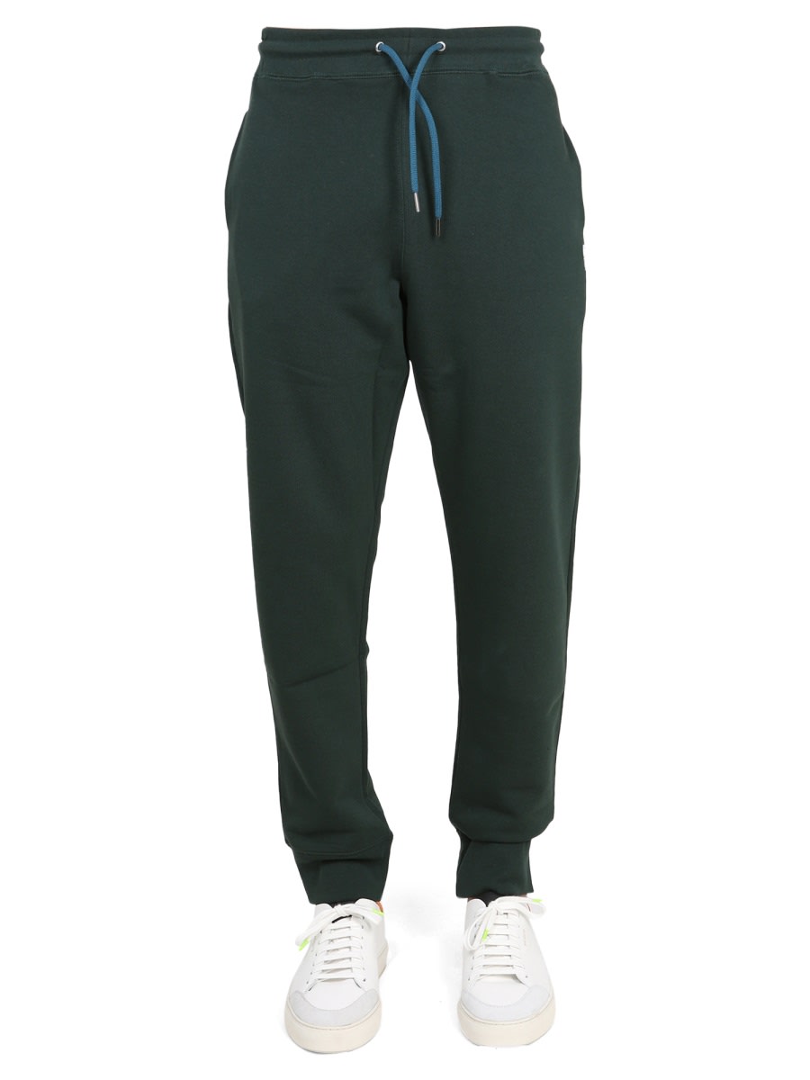 Shop Ps By Paul Smith Jogging Pants With Multicolor Zebra Patch In Green