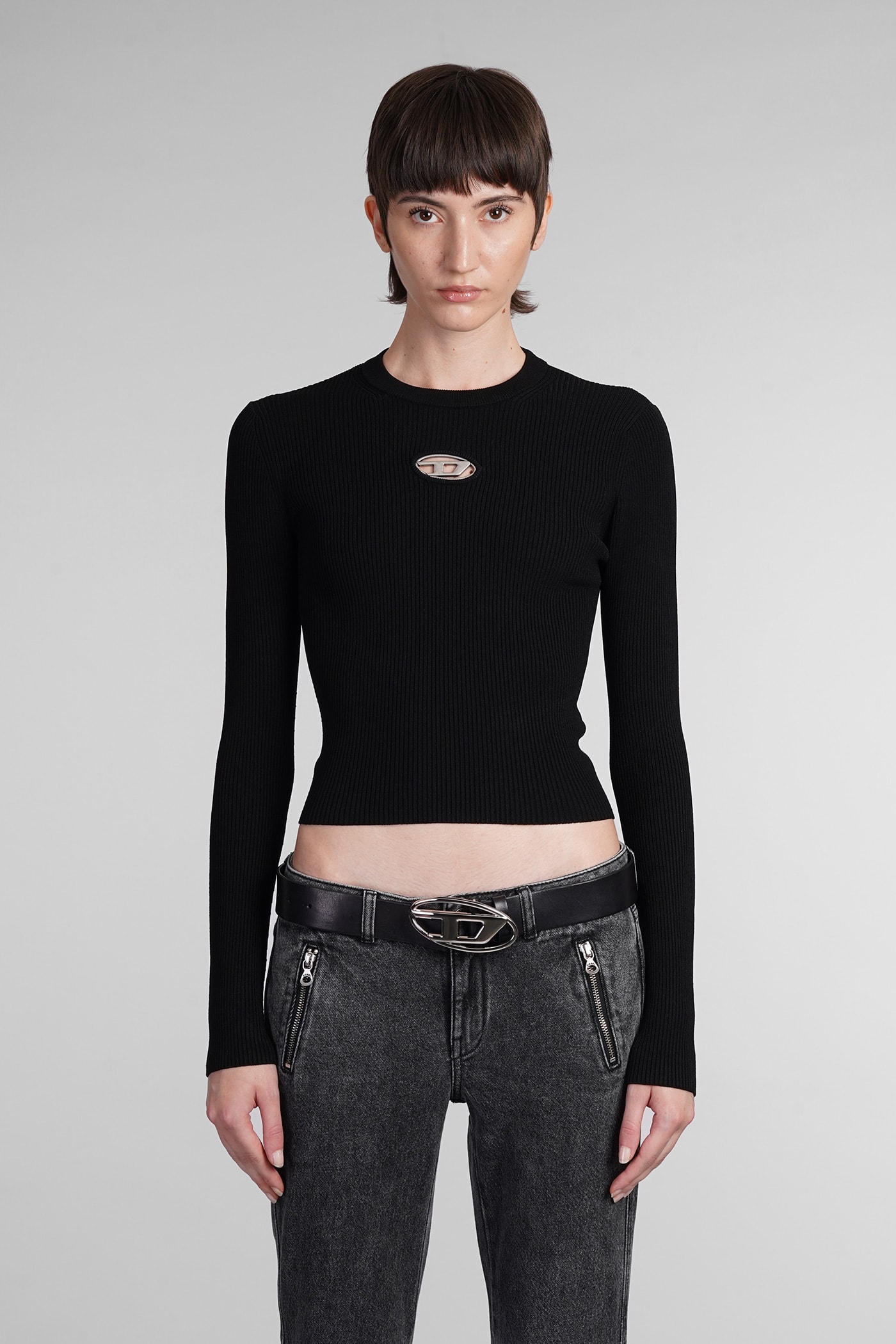 Shop Diesel M Valari Knitwear In Black Rayon