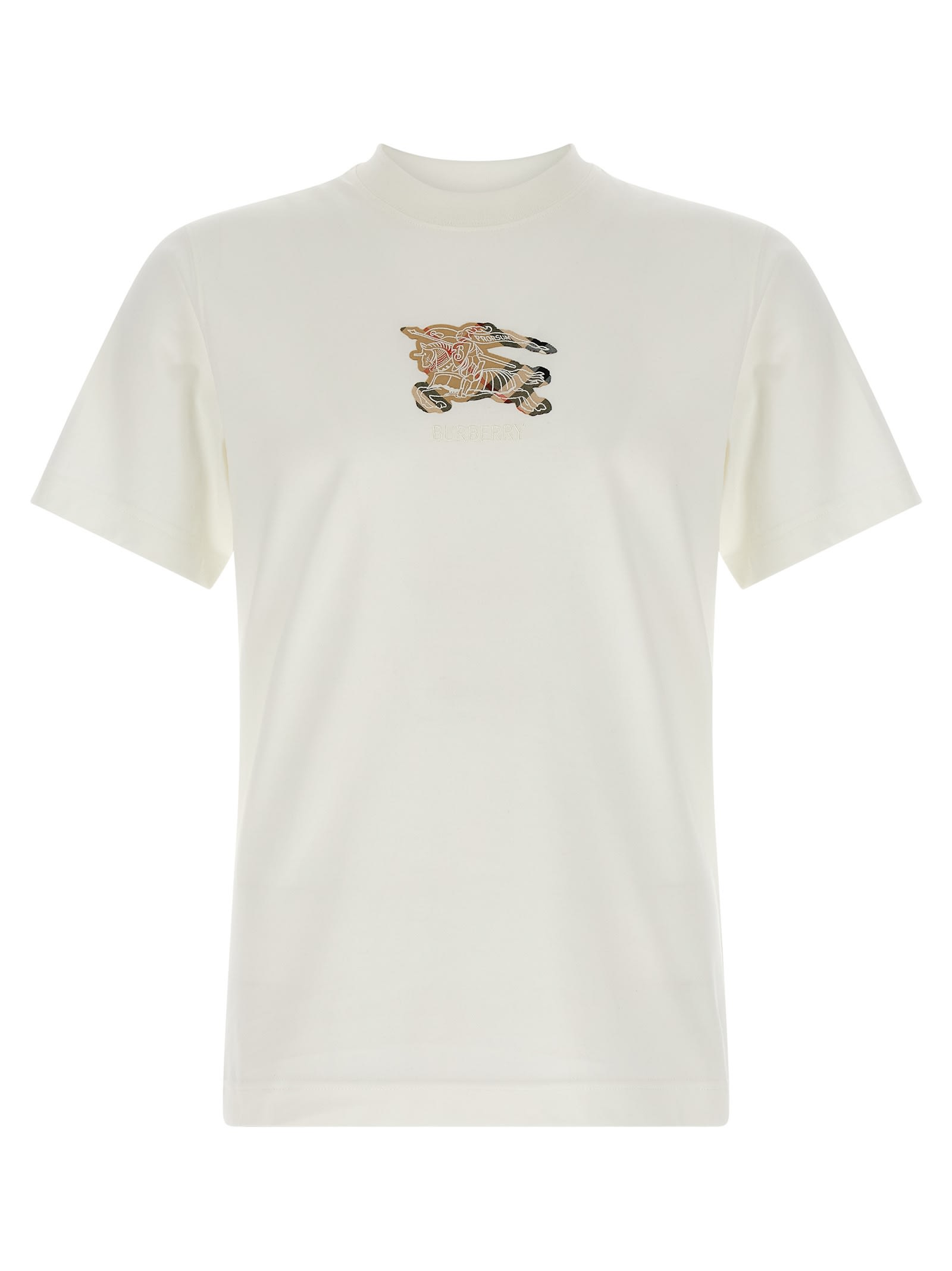 Burberry Graphic Print Crew Neck Short Sleeve T-shirt In White