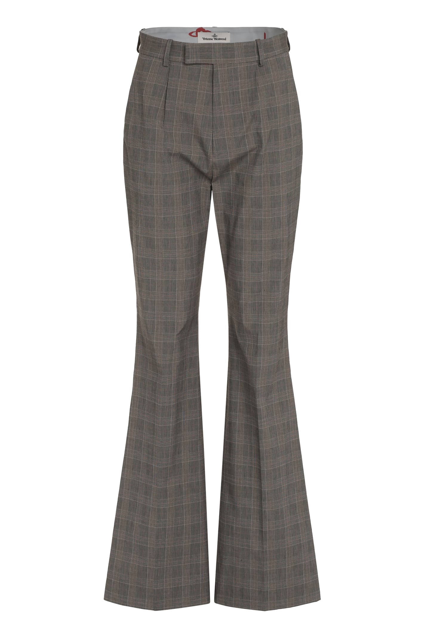 Shop Vivienne Westwood Ray Prince-of-wales Checked Trousers In Grey