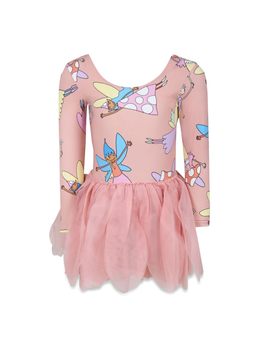 Stella Mccartney Fairy Print Ruffled Dress In Multicolour