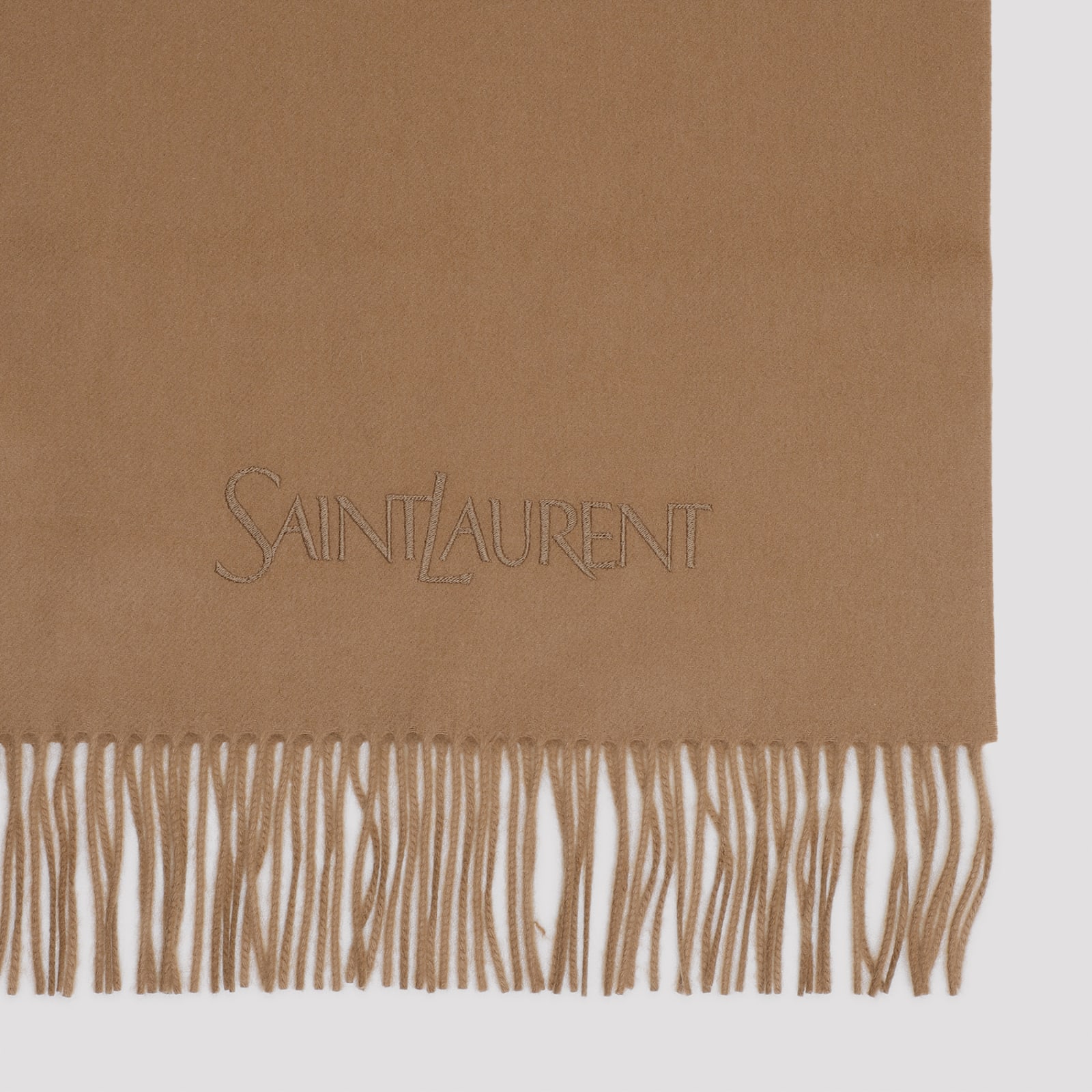 Saint Laurent Scarf In Beige
