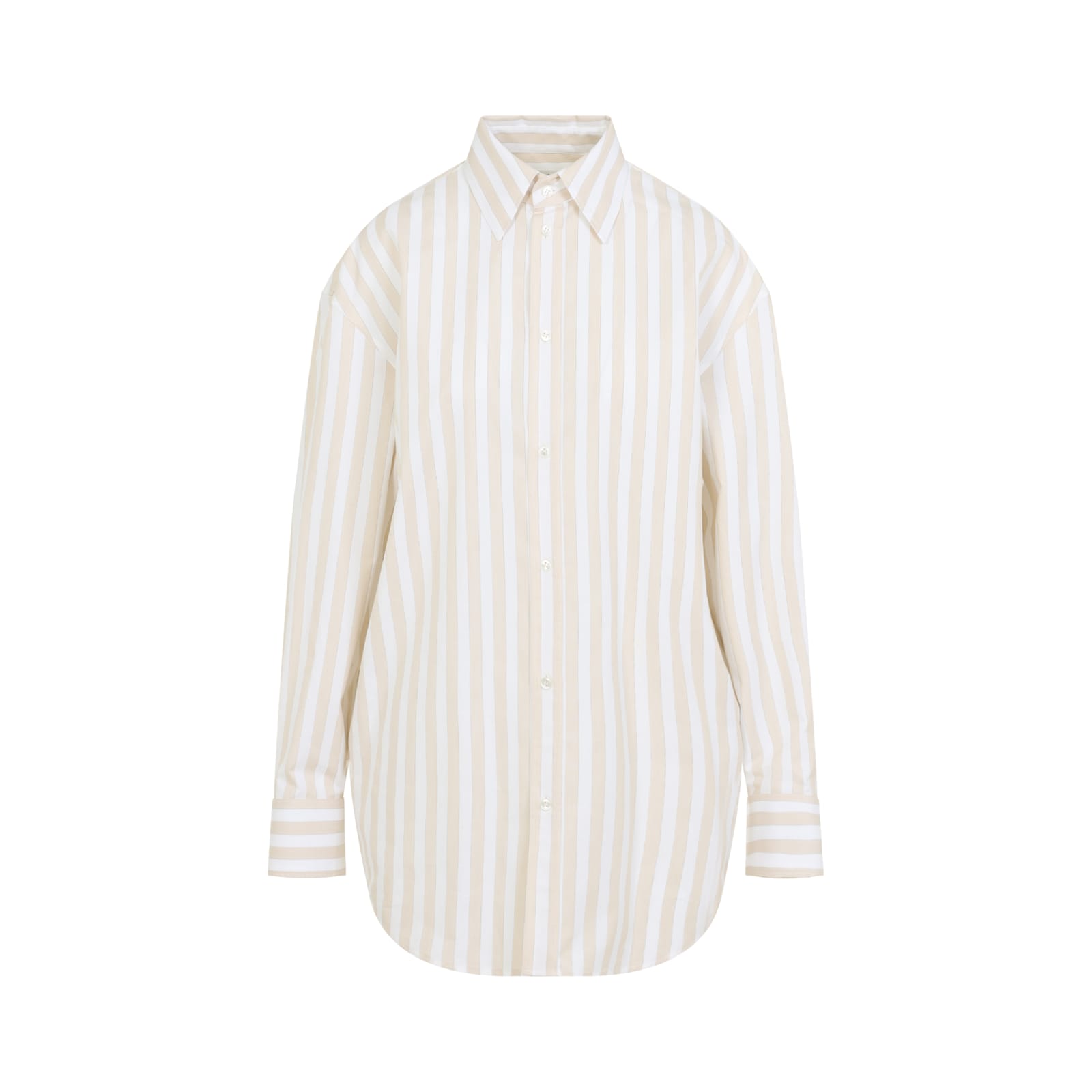 Saint Laurent Cotton Shirt In Neutral