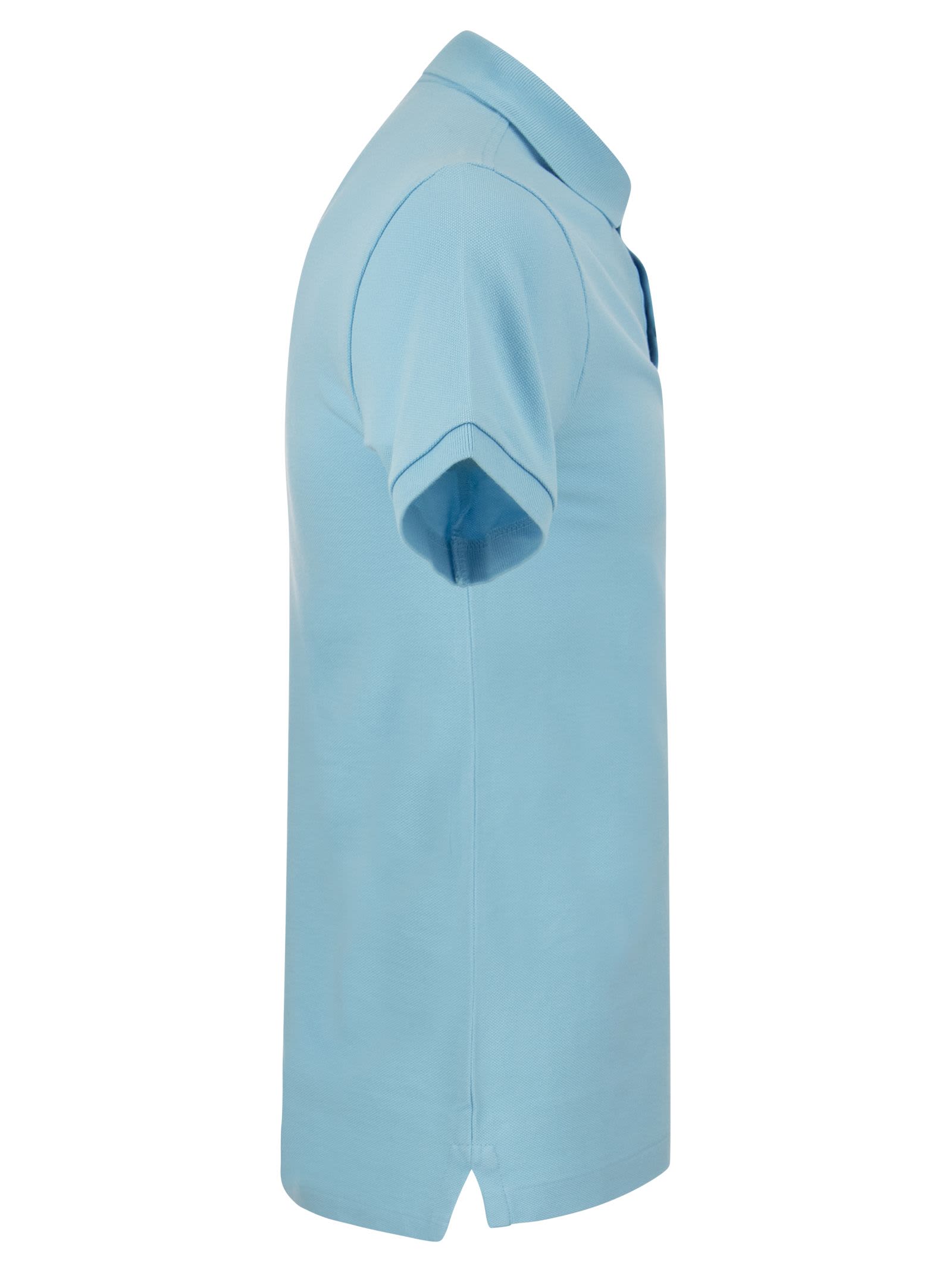Polo Ralph Lauren Slim-fit Pique Polo Shirt In Blue
