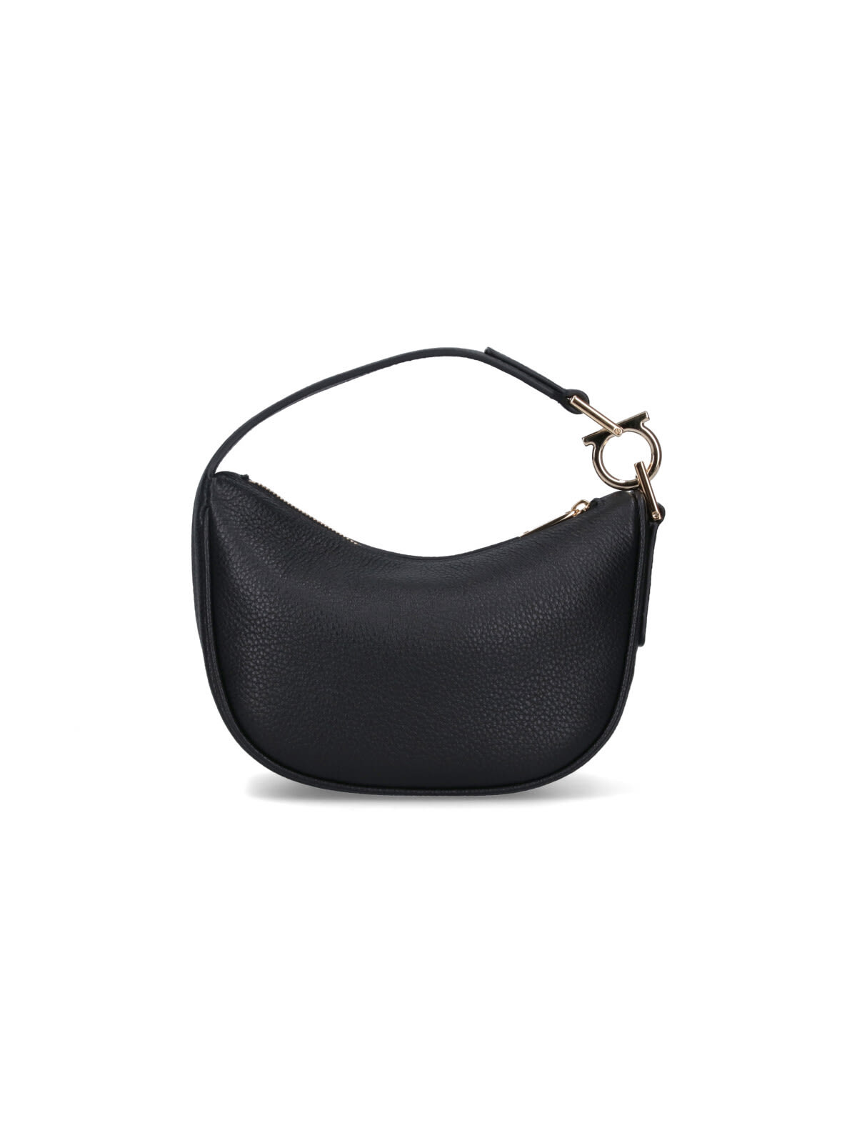 Ferragamo North-south Mini Hobo Bag In Black