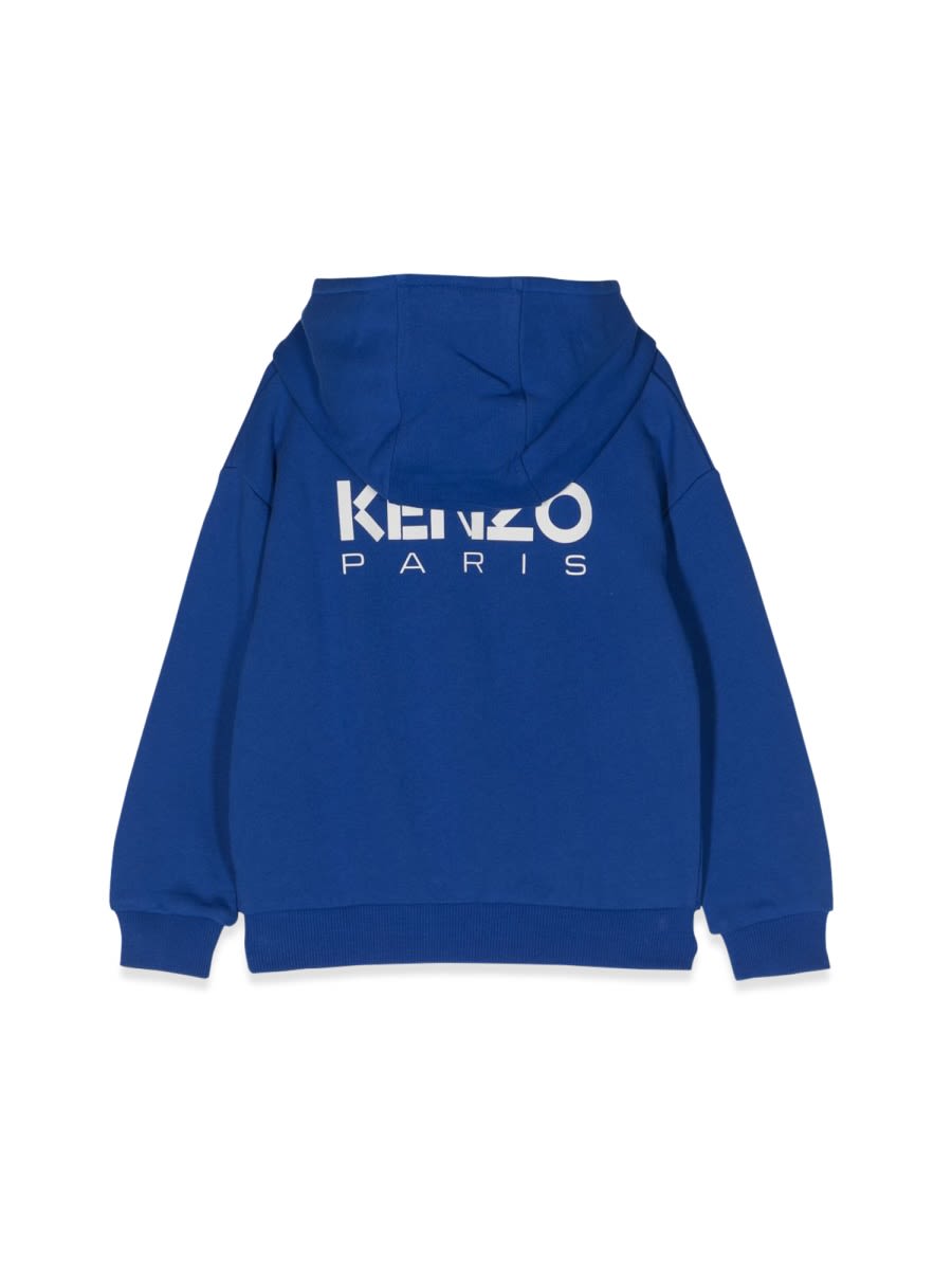 Shop Kenzo Flower Hoodie In Blue