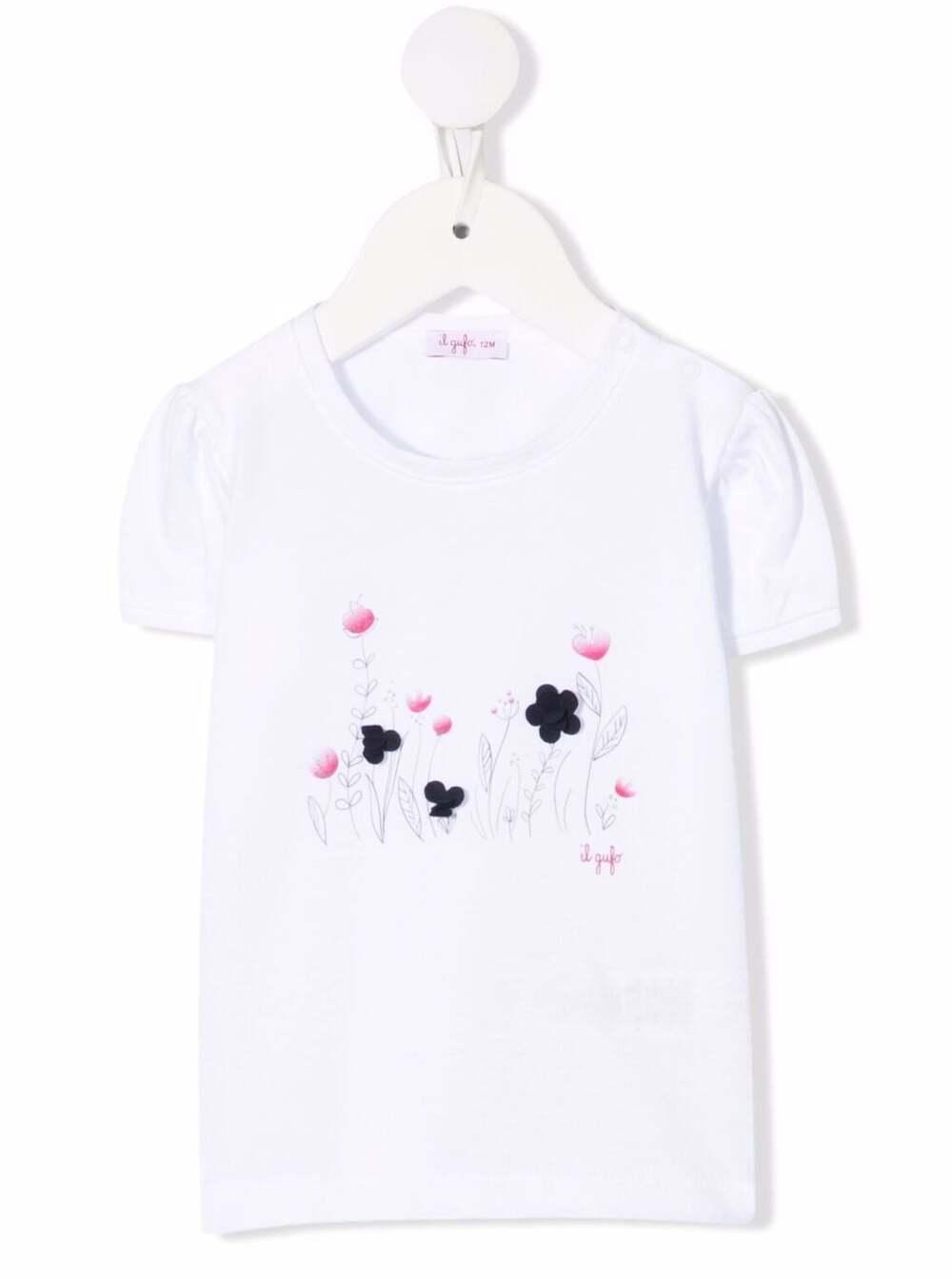 Il Gufo Bambina White Cotton T-shirt With Front Print