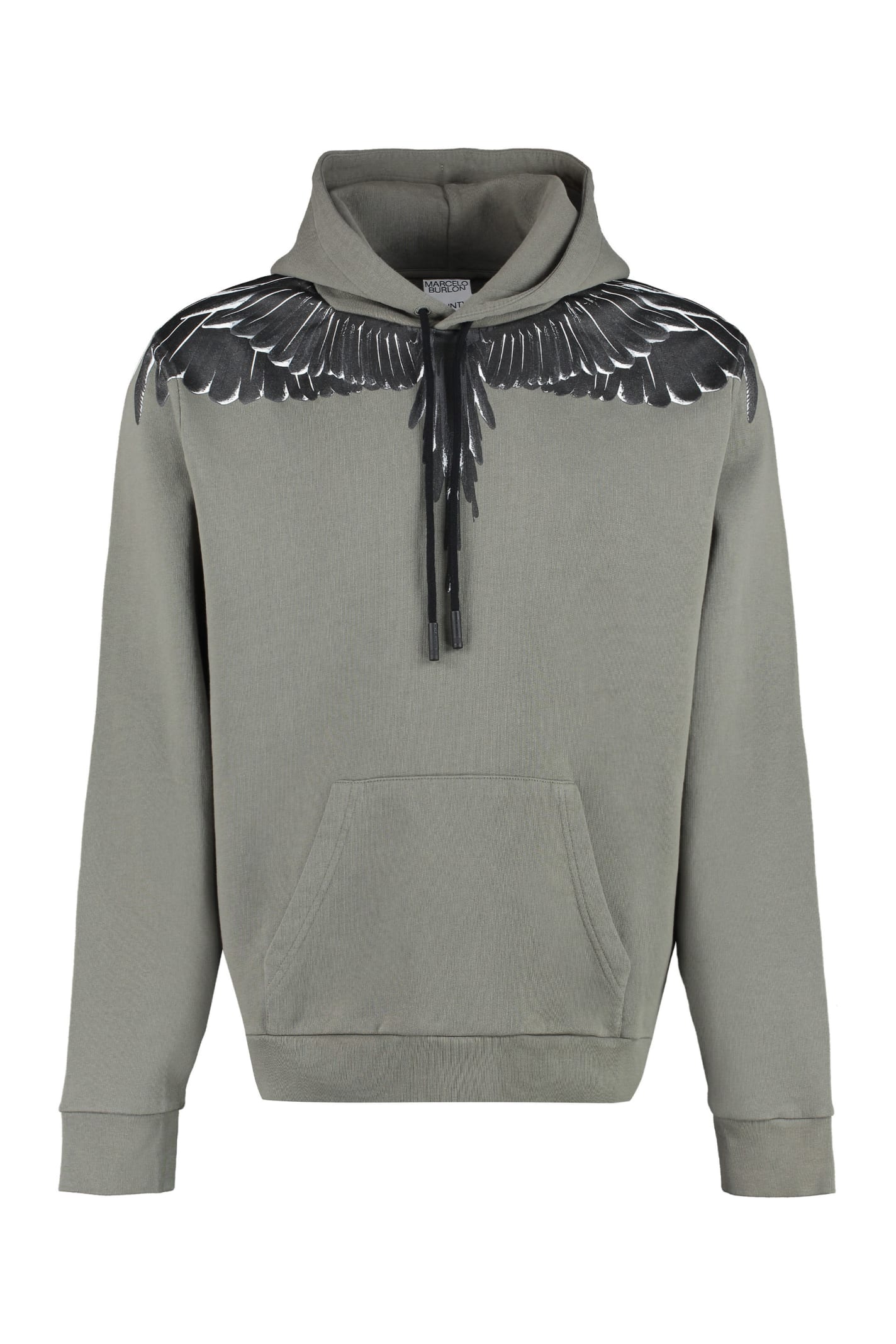 Shop Marcelo Burlon County Of Milan Hooded Sweatshirt In Militare