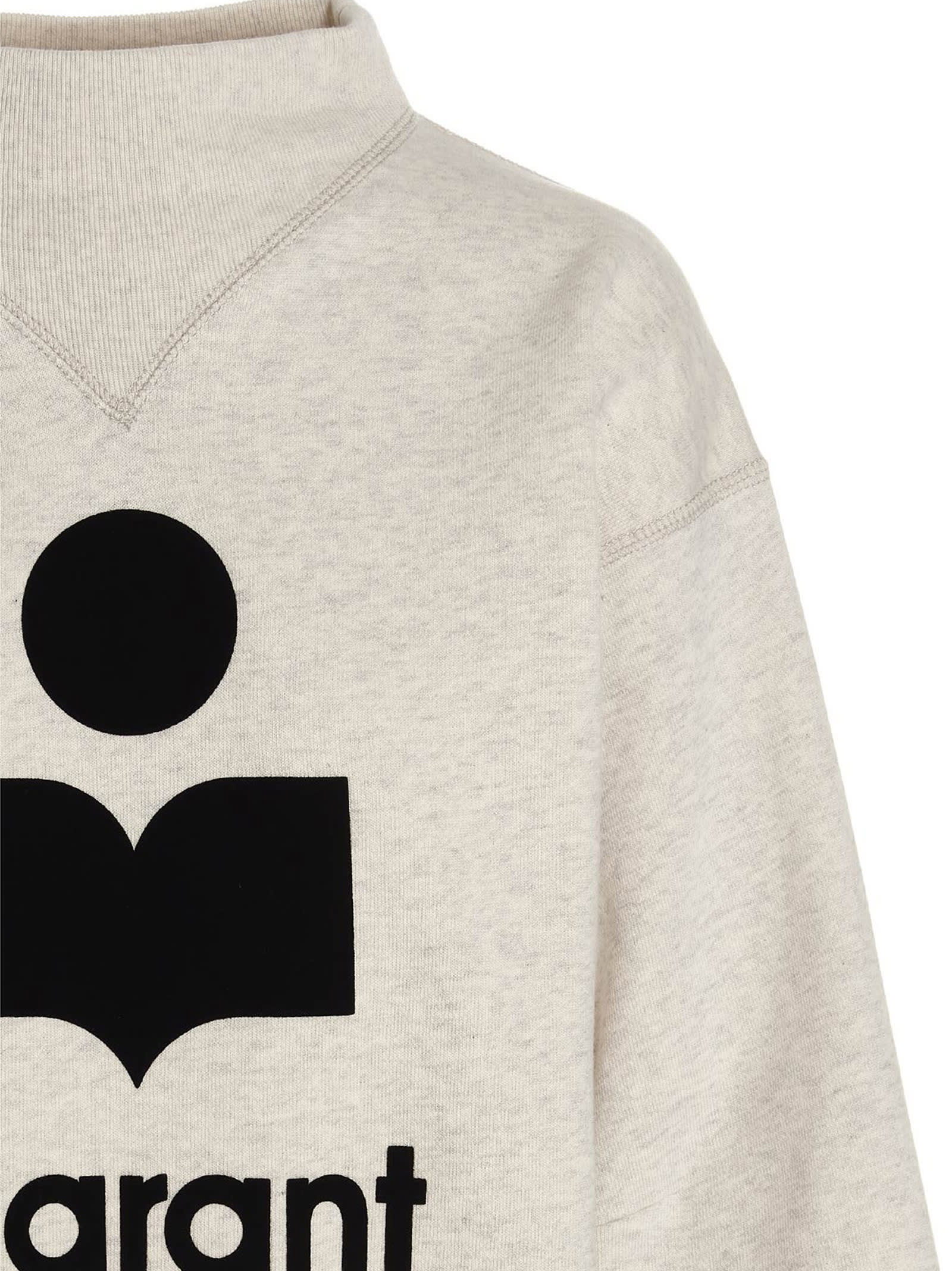 Isabel Marant Étoile Crewneck Sweatshirt With Logo In Ec Ecru