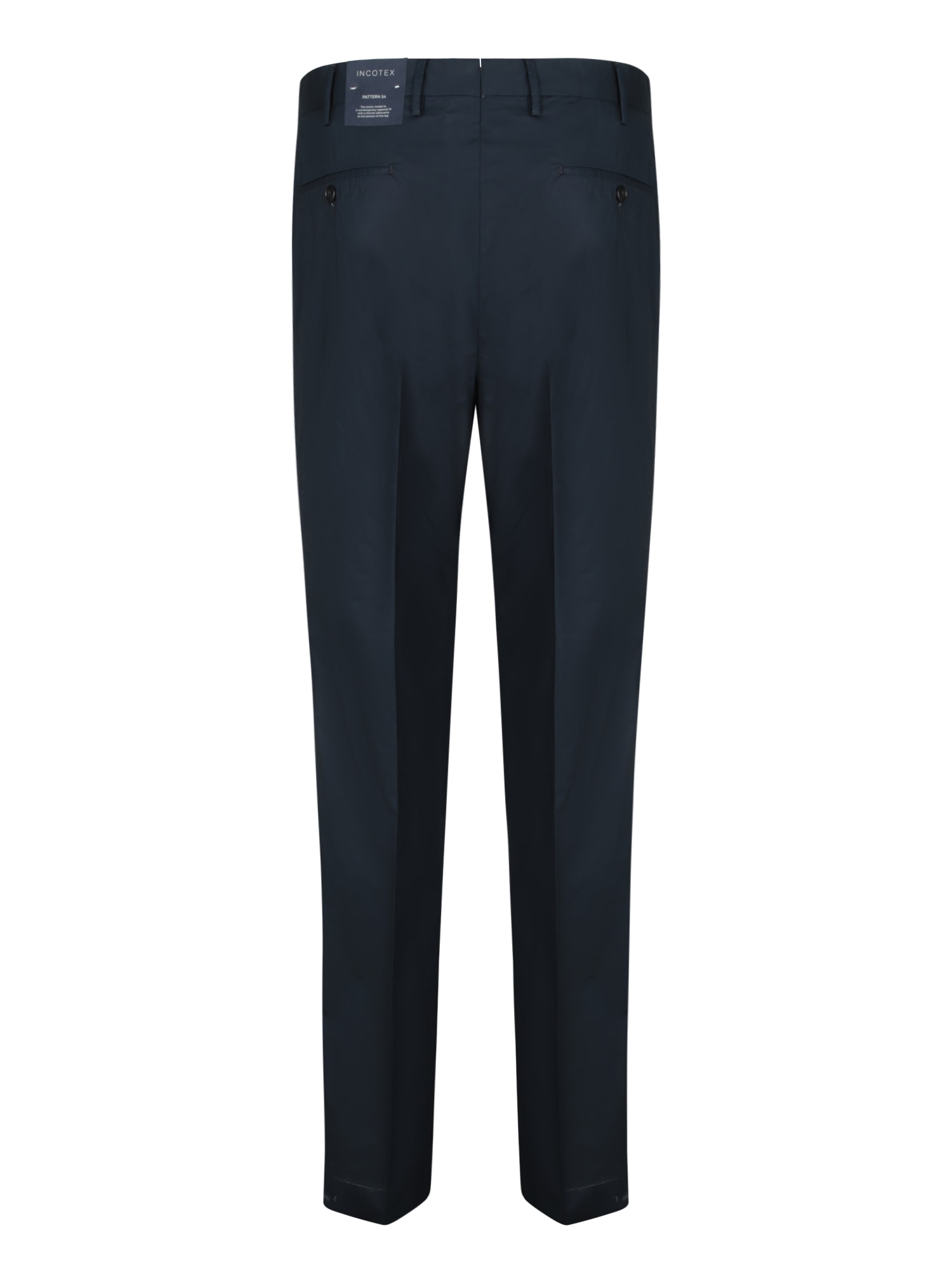 Incotex Black Poplin Carrot Pants In White