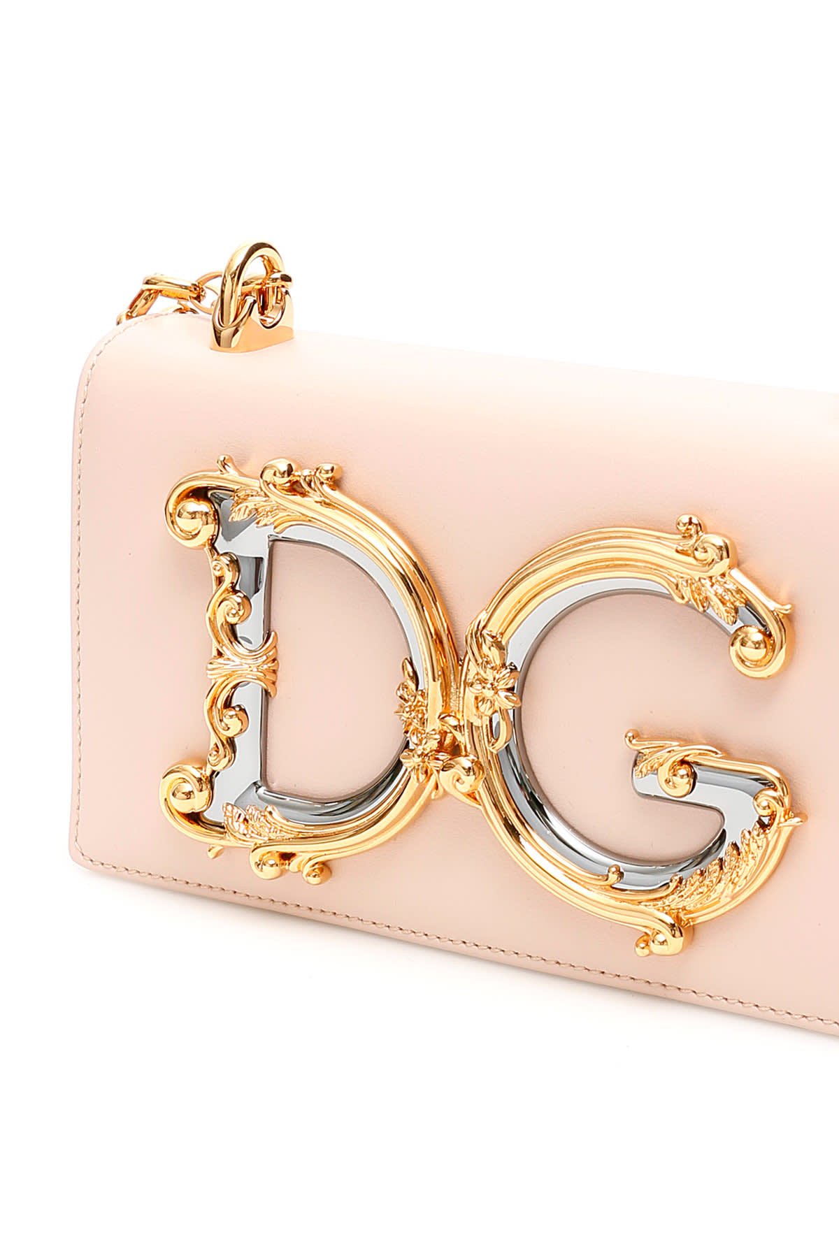 Dolce & Gabbana Barocco Dg Girl Mini Bag In Cipria 1 (pink)