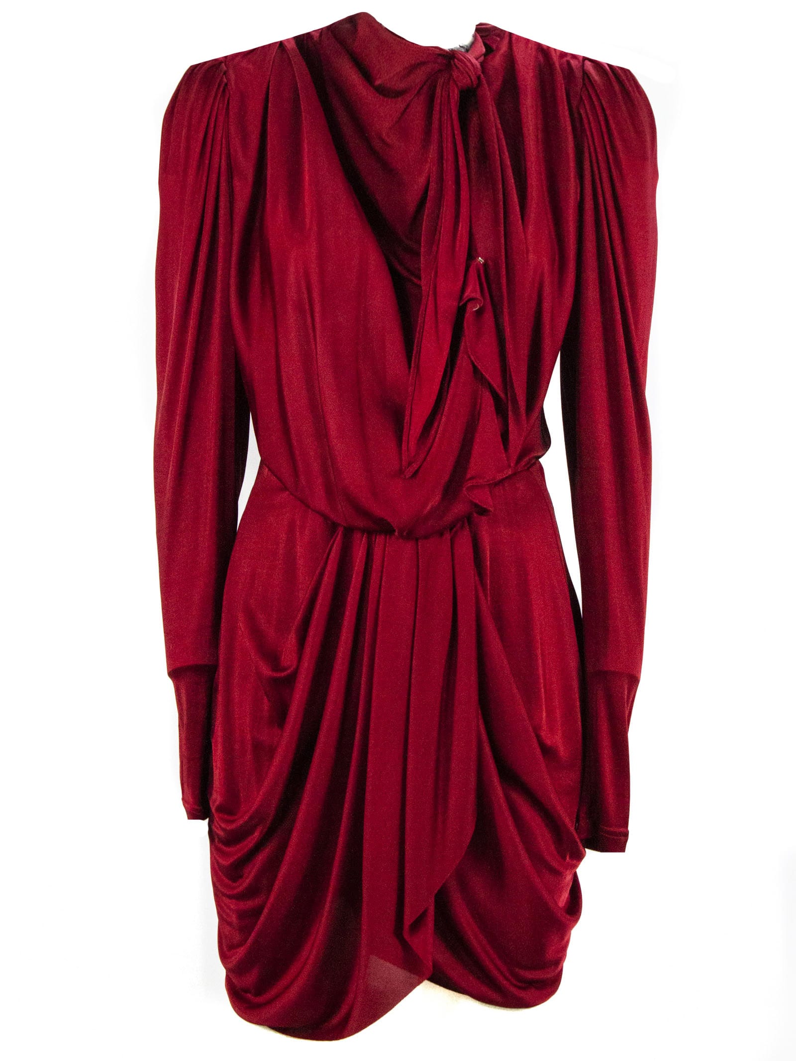 Isabel Marant Red Draped Silk Blend Dress