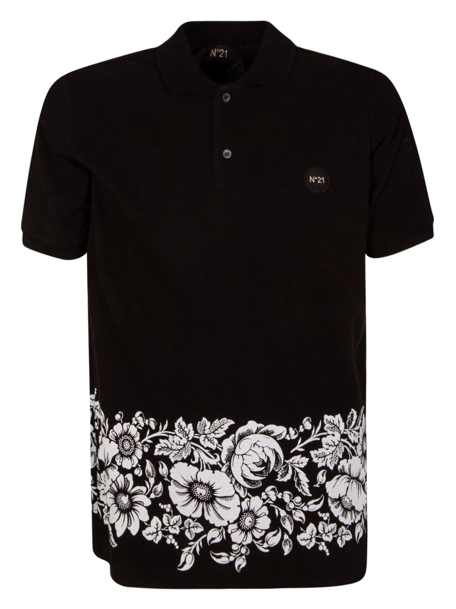 N°21 FLORAL PRINT POLO SHIRT,11329900