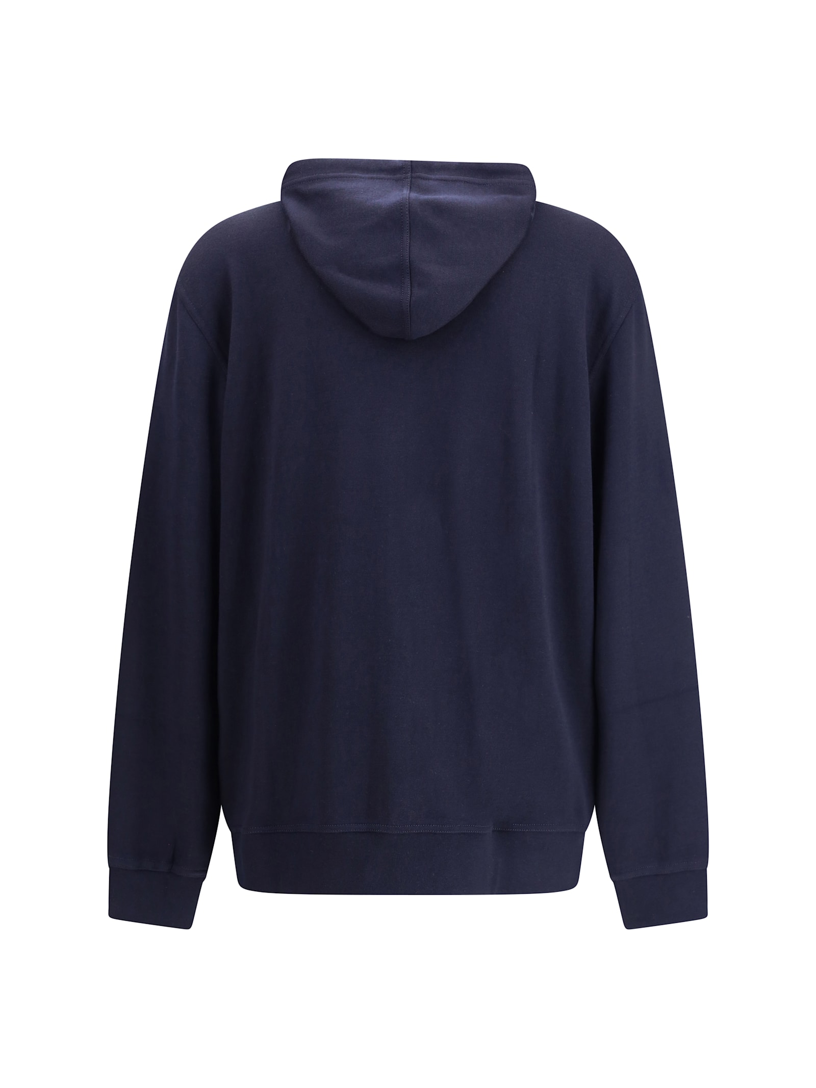 Brunello Cucinelli Men Double Zip Hoodie In Blue