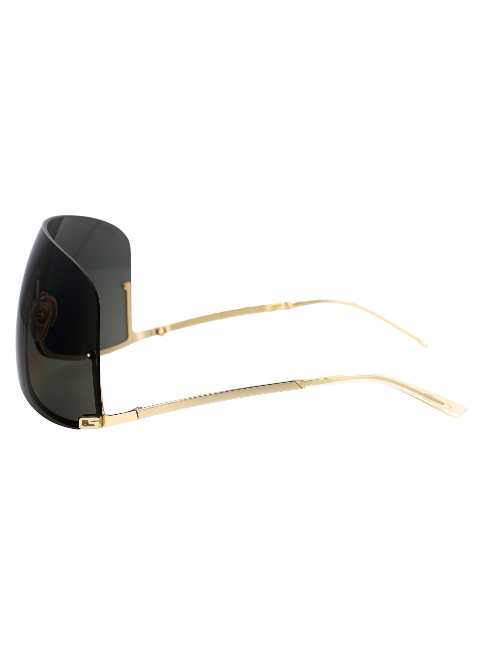 Gucci Gold Gold Grey Metal Sunglasses In Multi