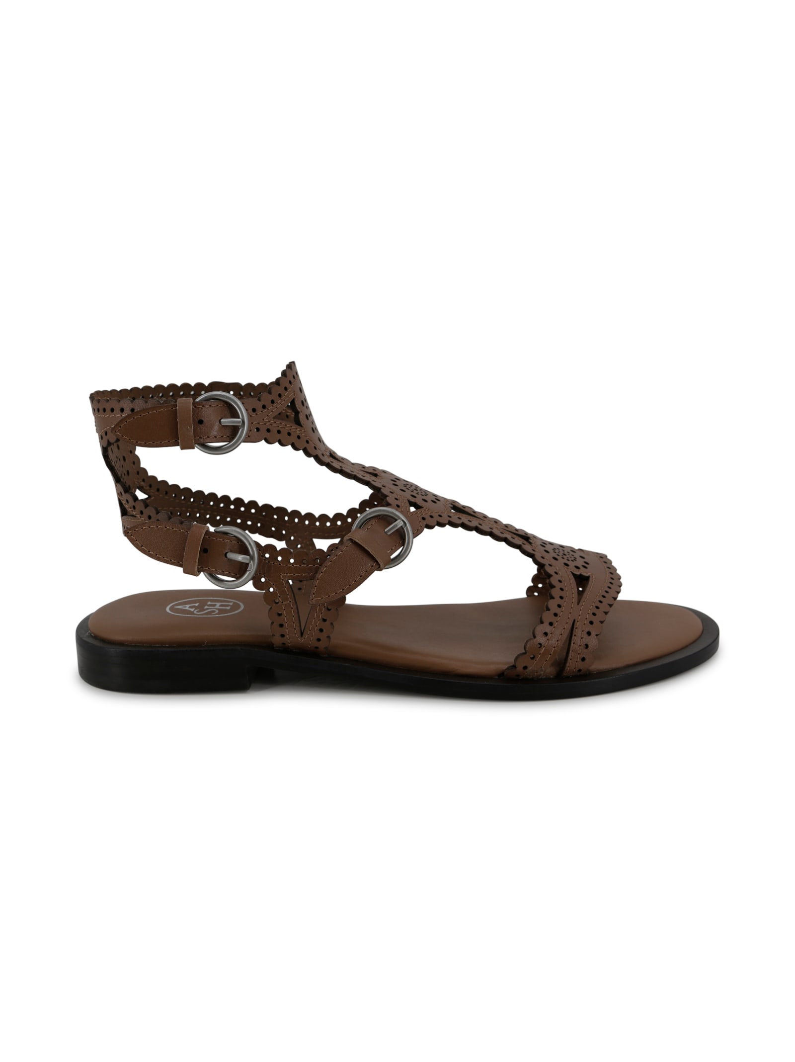 Paprika Sandals With Flat Soles