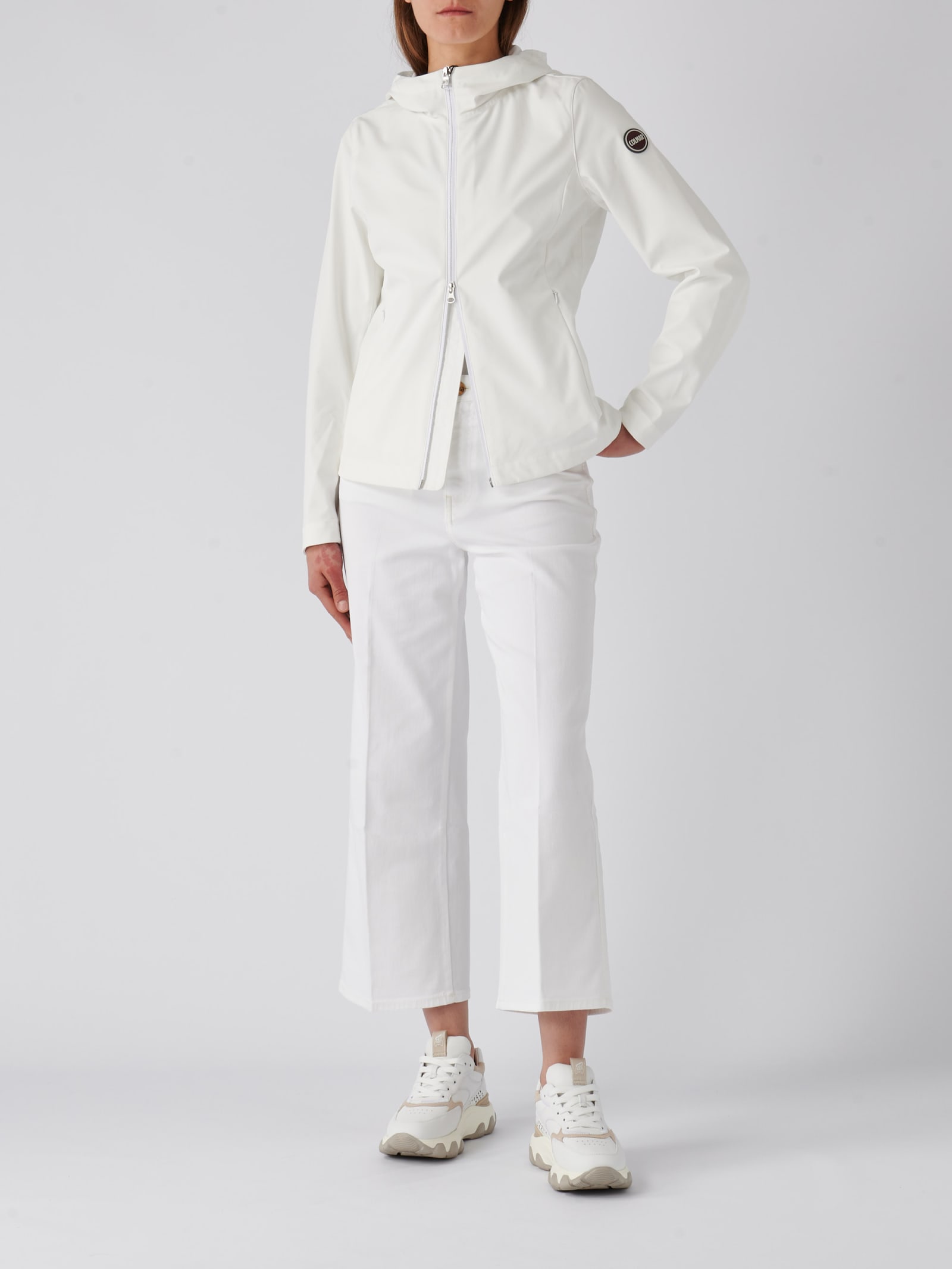 Shop Pt01 Cotton Jeans In Bianco Ottico