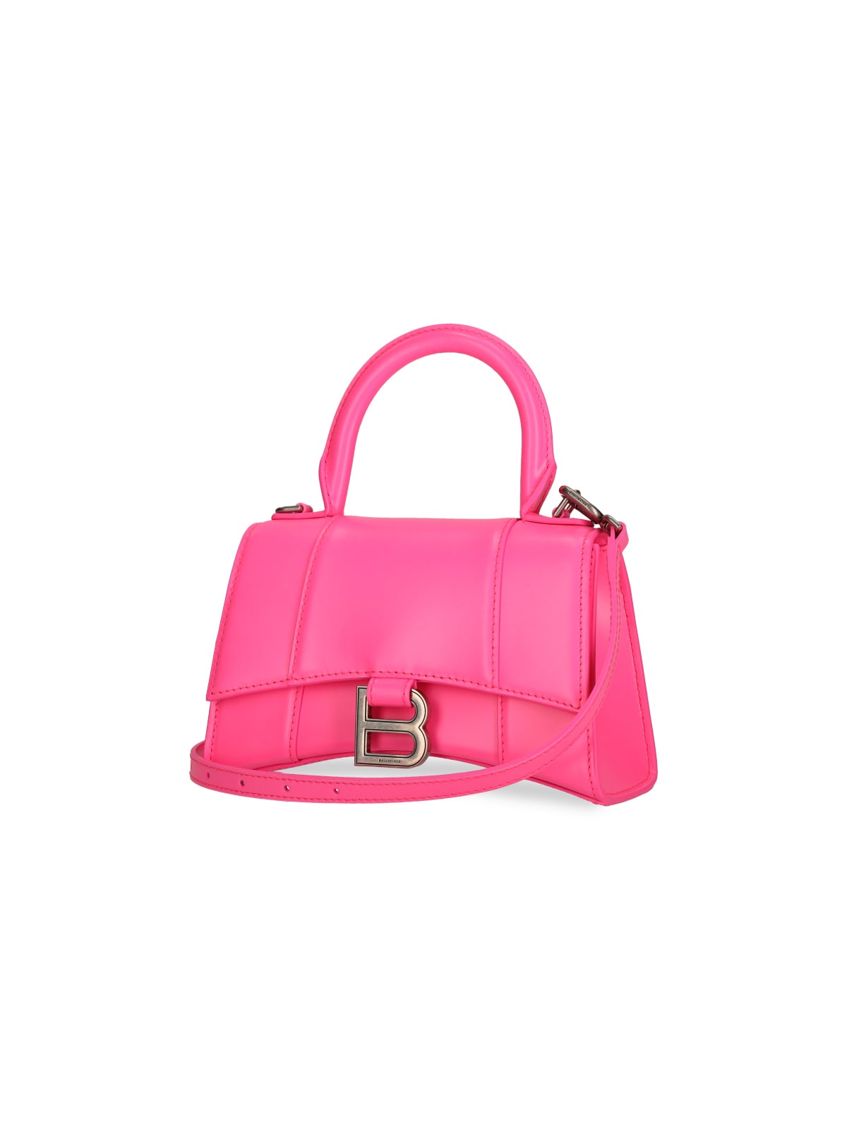 Shop Balenciaga Hourglass Xs Handbag In Fuchsia