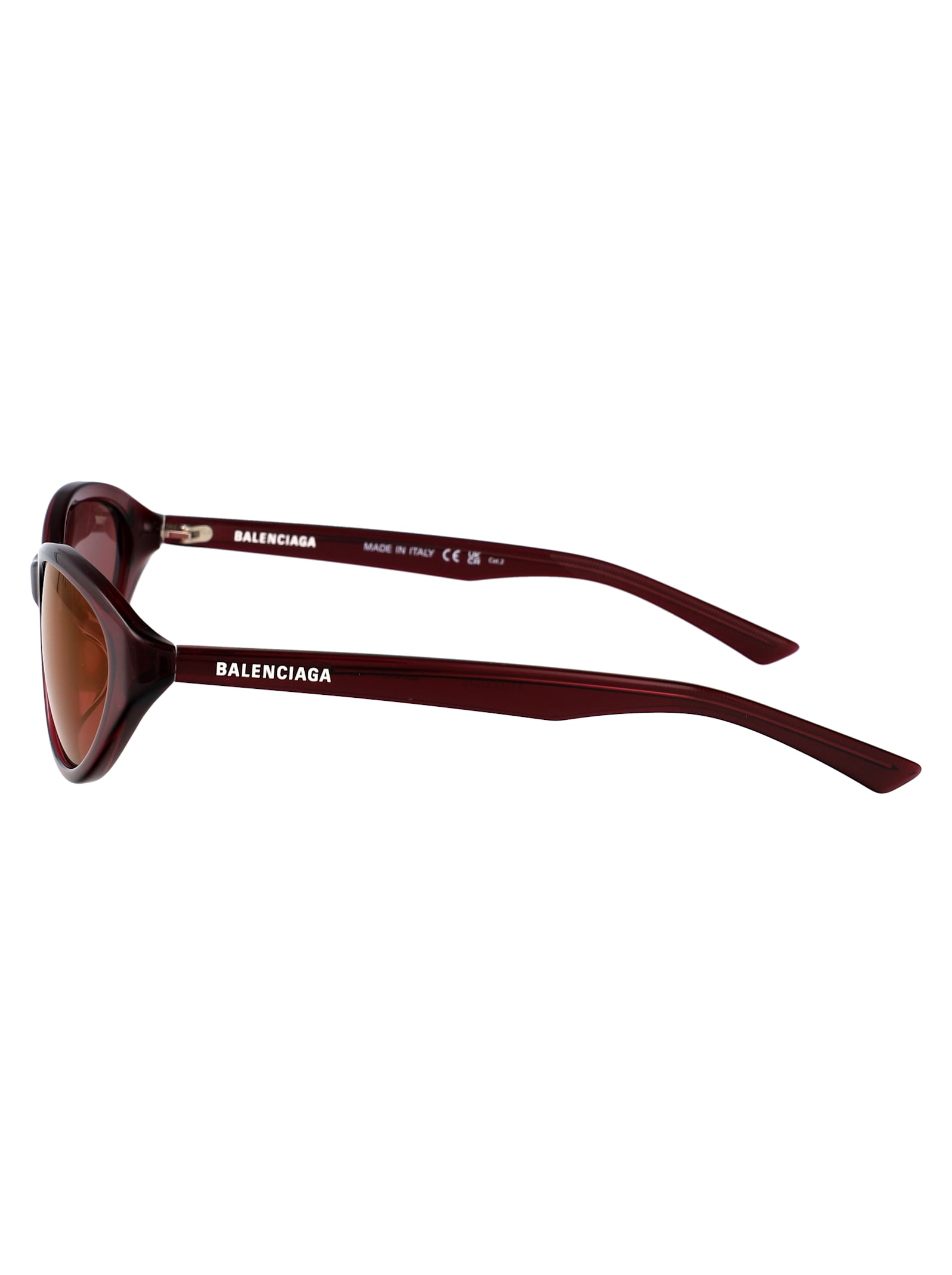 Balenciaga Bb0404sk Sunglasses In Burgundy-burgundy-red
