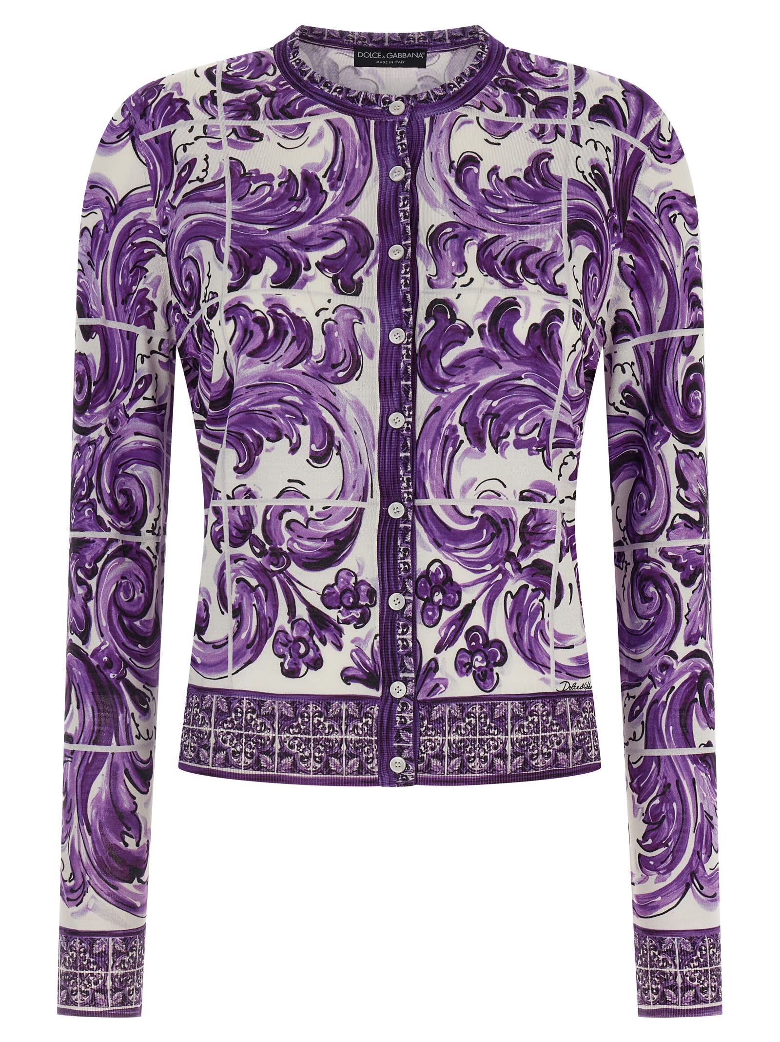 Majolica Print Cardigan