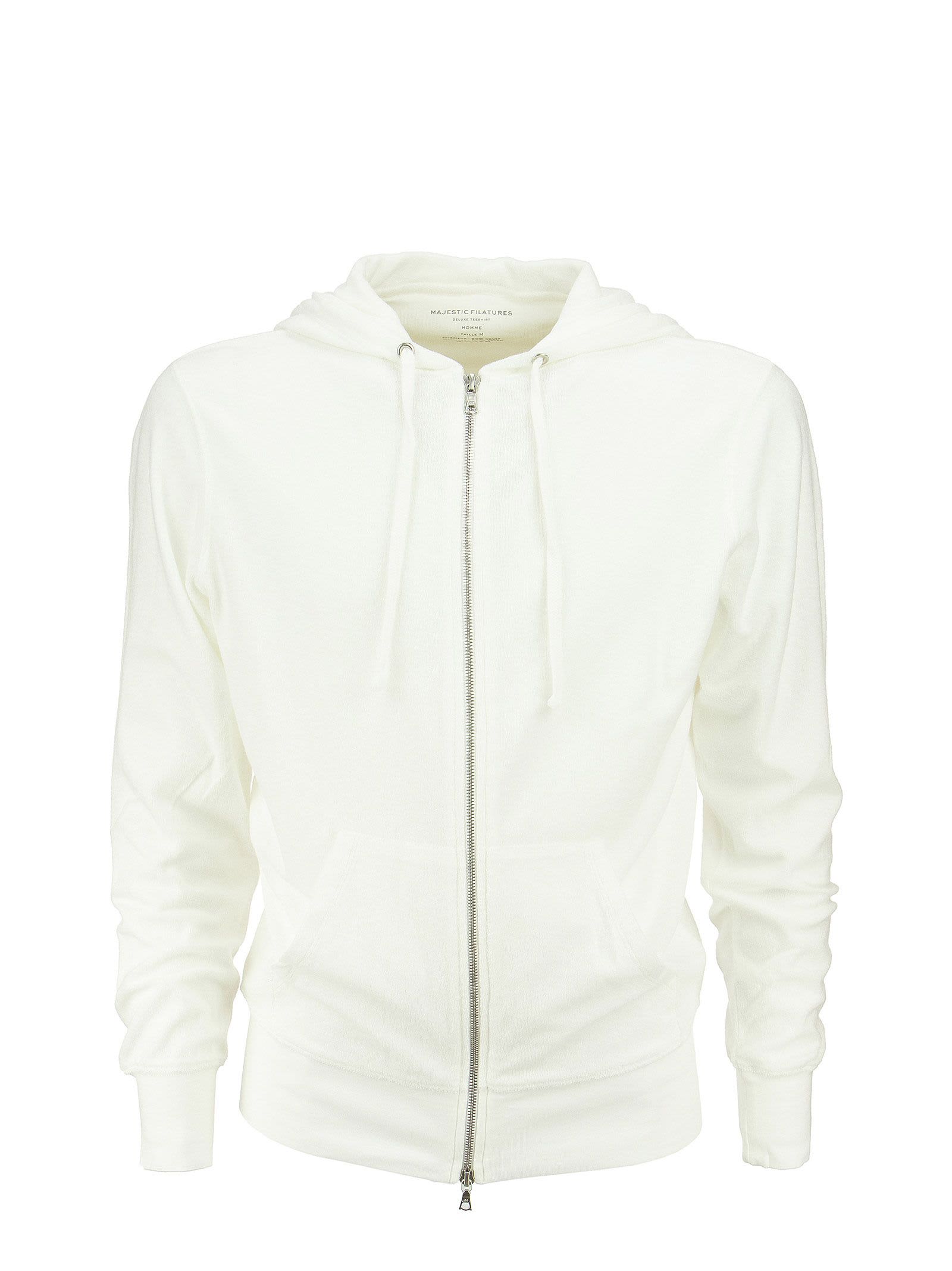 MAJESTIC HOODED SWEATSHIRT IN COTTON AND MODAL,M242 HSW036 001
