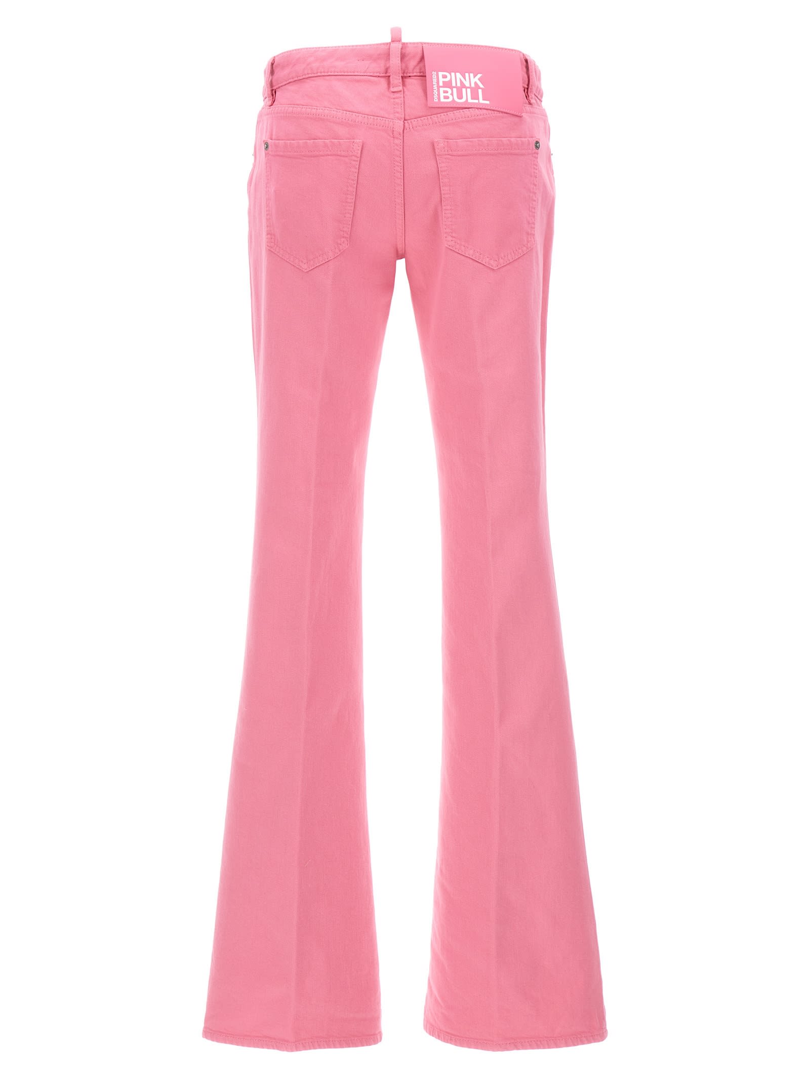 Shop Dsquared2 Medium Waist Flare Jeans In Pink