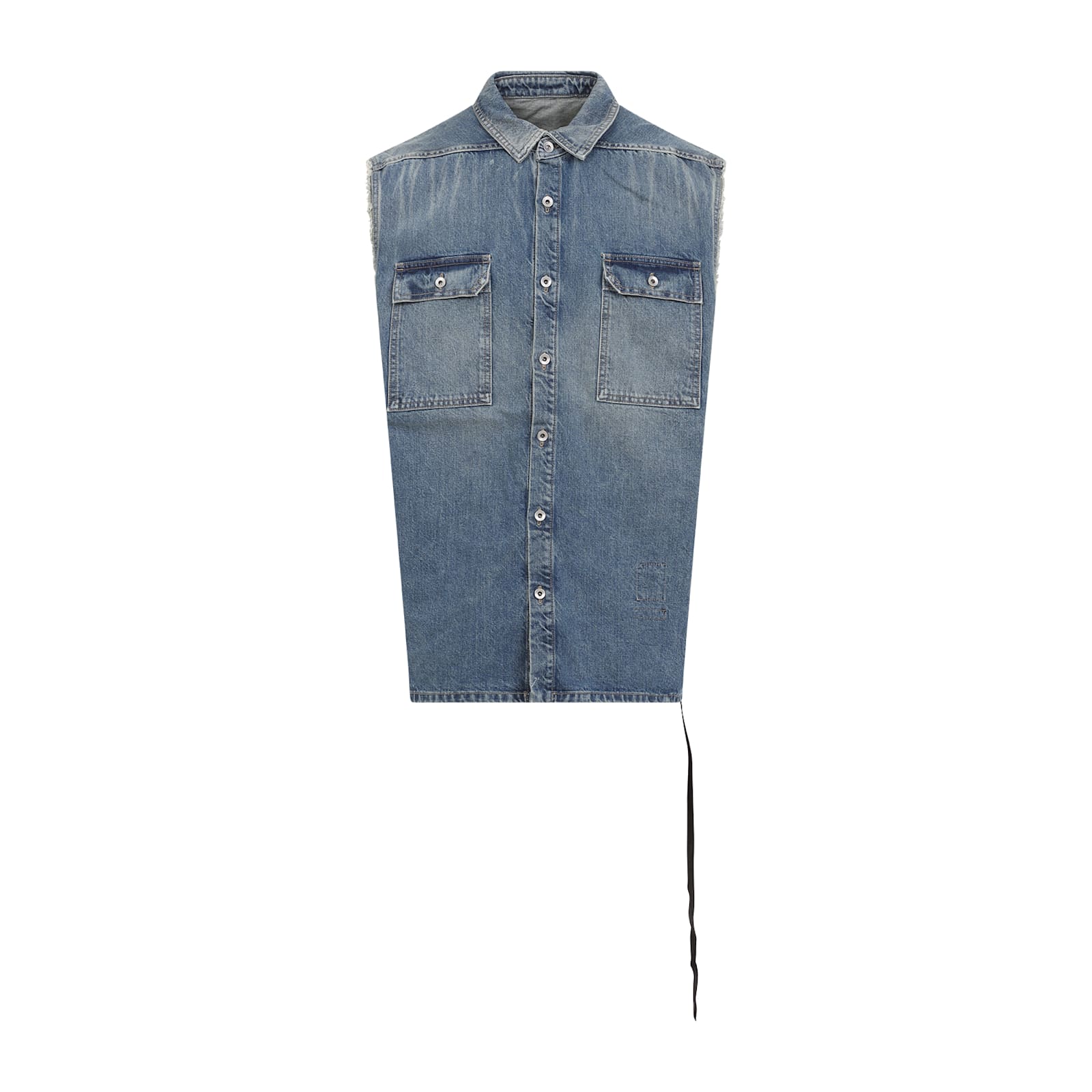 Drkshdw Sleeveless Tommy Jumbo Vest In Blue
