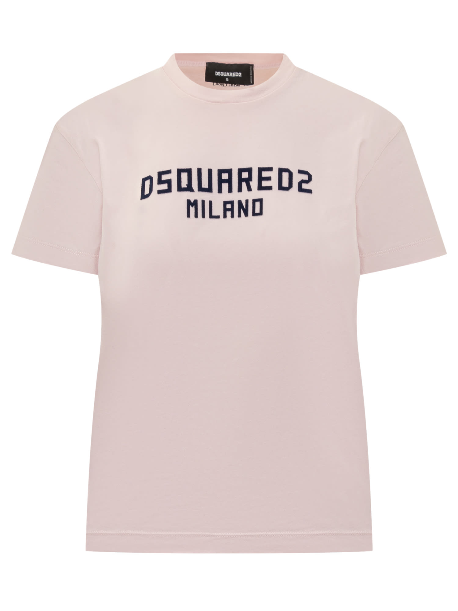 Dsquared2 Timeless Crew Neck T-shirt With Short Sleeves In Pink
