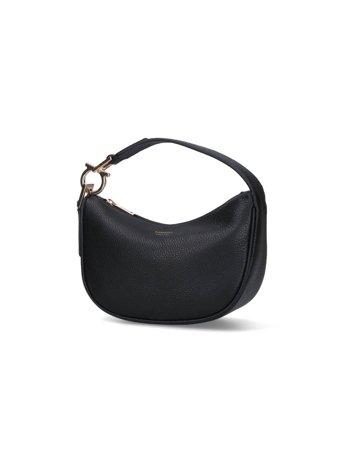 Ferragamo North-south Mini Hobo Bag In Black