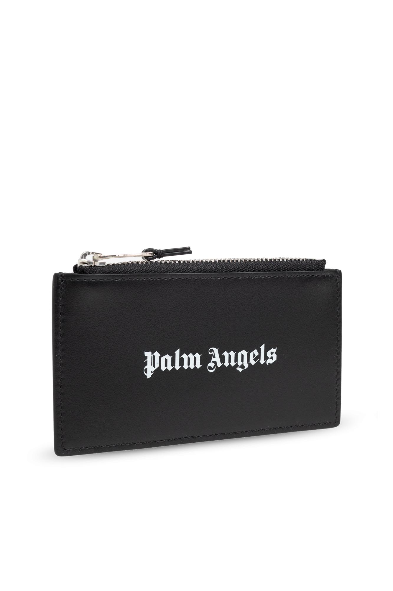 Shop Palm Angels Card Holder In Black/white