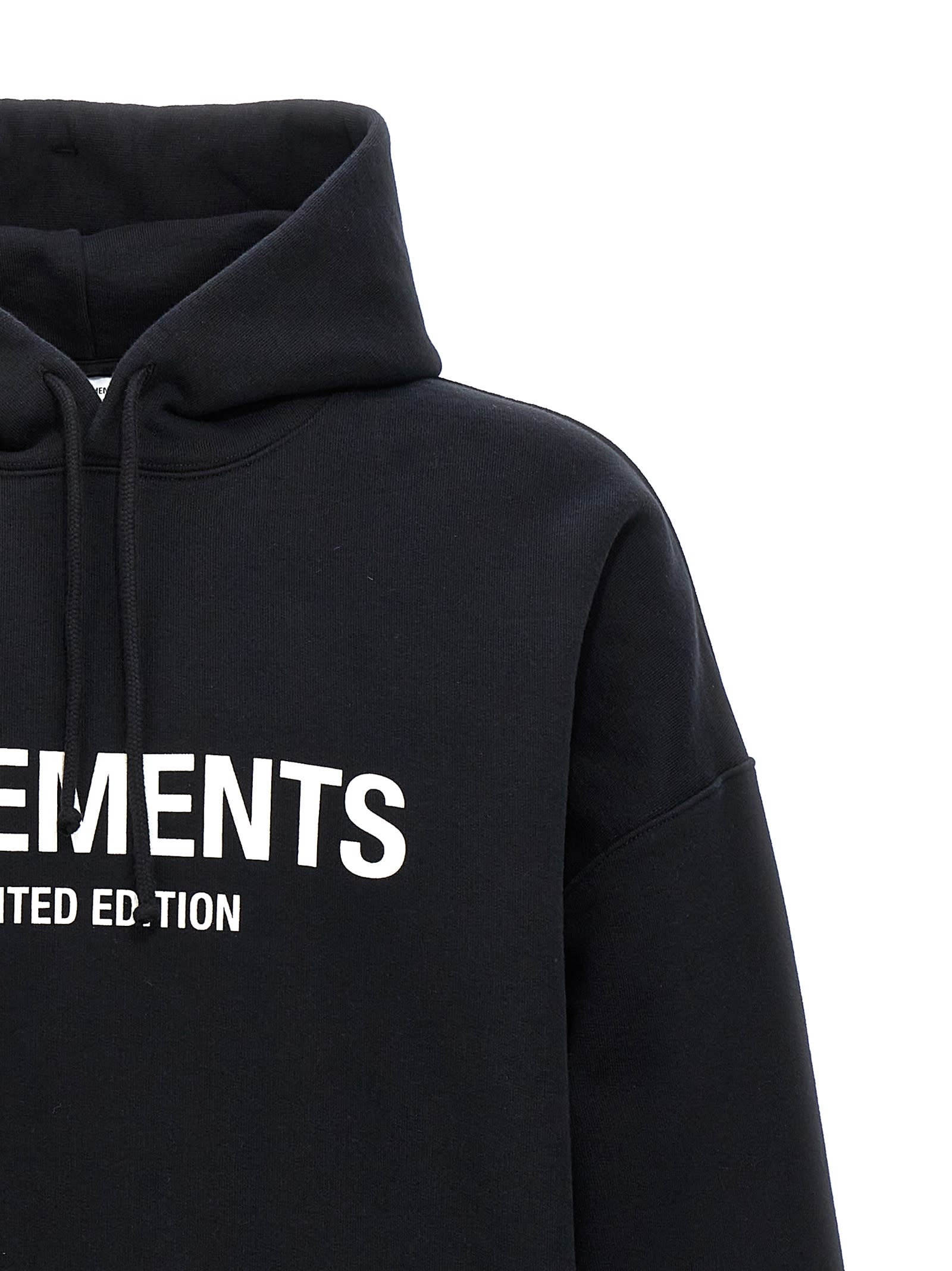 Shop Vetements Limited Edition Logo Hoodie In White/black